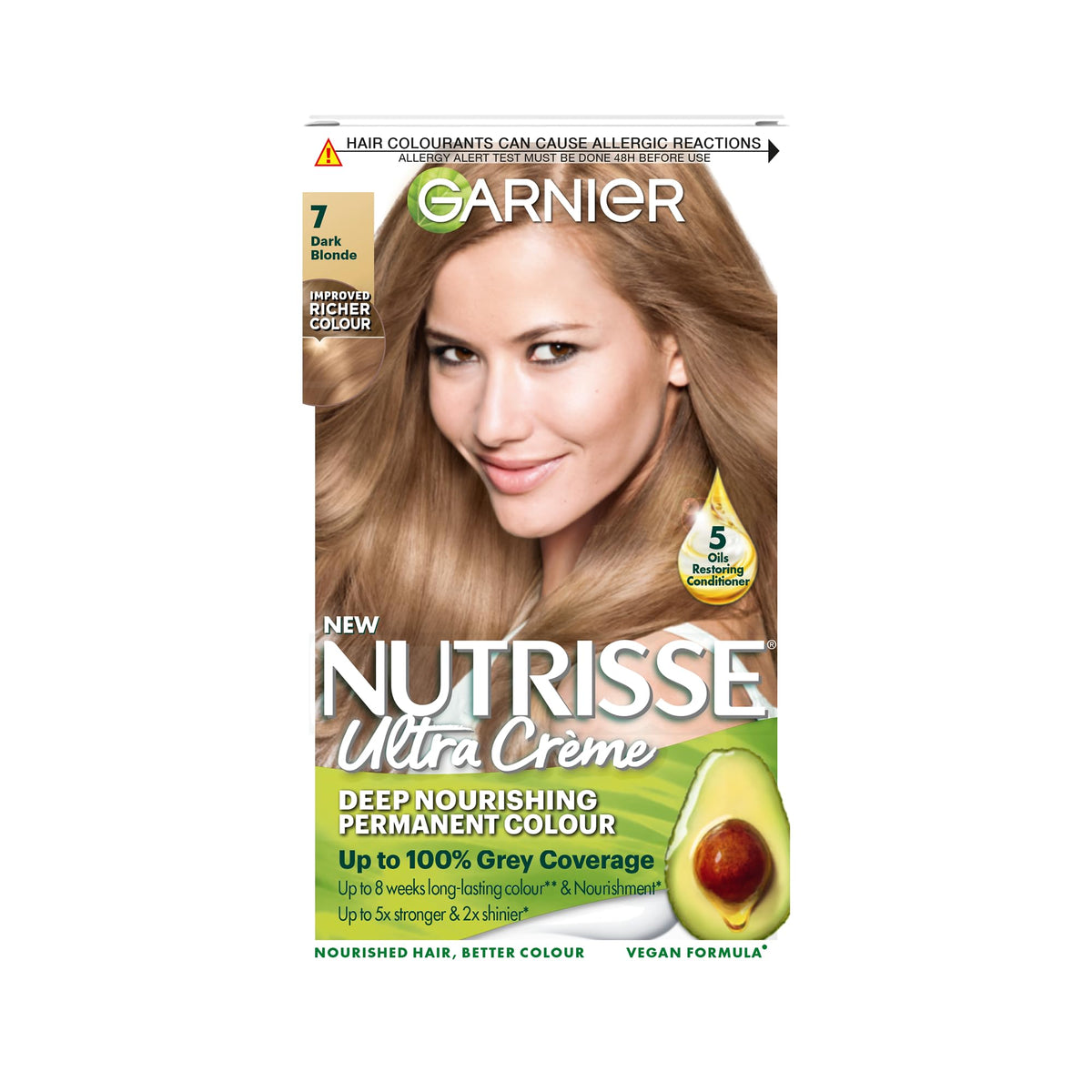 Garnier Nutrisse Ultra Color Permanent Hair Dye, 4.15 Iced Coffee Brown