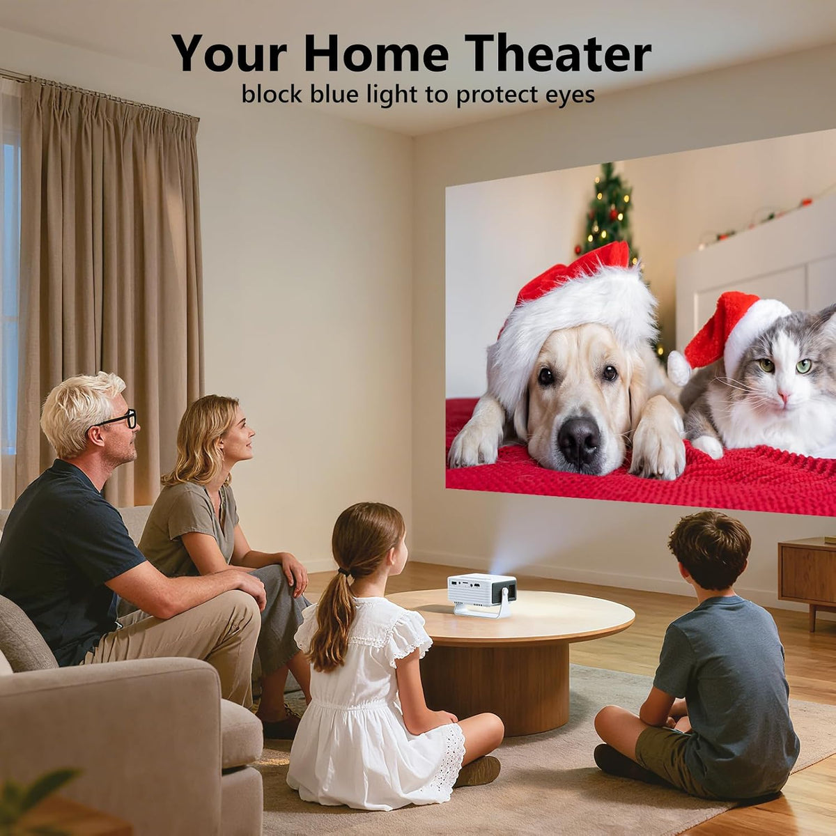 Yoton Y3 Mini Projector, 317g Ultra-Portable, 360° Rotating, Auto Keystone