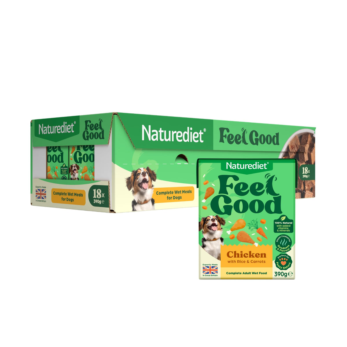 Naturediet Feel Good Wet Dog Food Selection Pack, 390g x 16 Cartons
