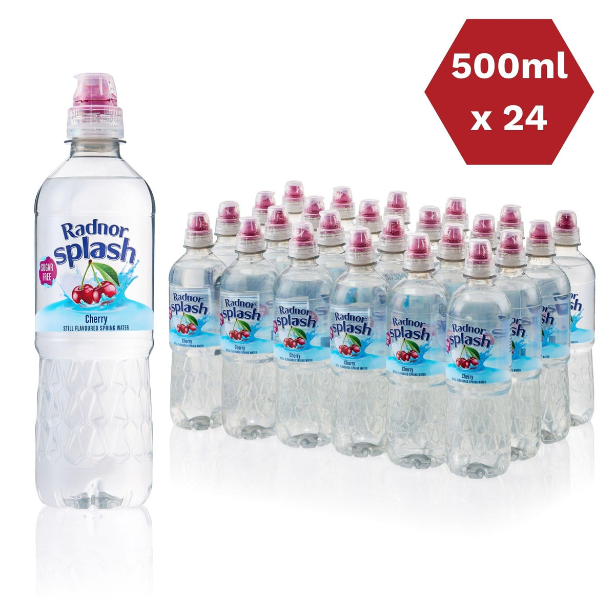 Radnor Splash Flavoured Water Sugar Free 500ml - Pack of 24 (Strawberry)