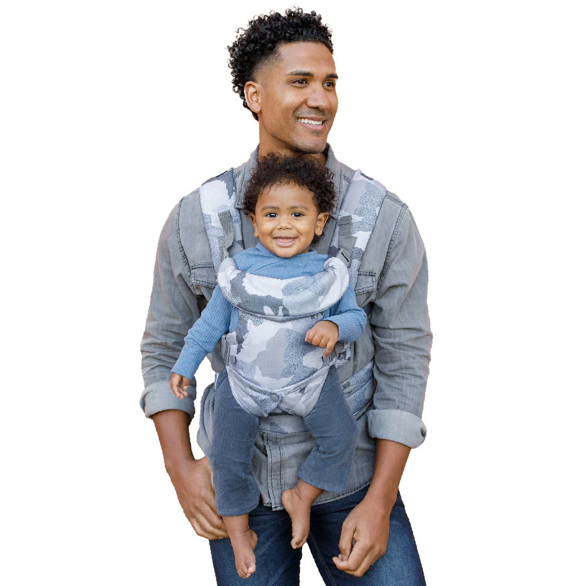 Infantino Flip Advanced 4-in-1 Baby Carrier - Ergonomic, Convertible, Face-in and Face-Out Front and Back Baby Carrier for Newborn to Toddler 3,6-14,5kg, Grey