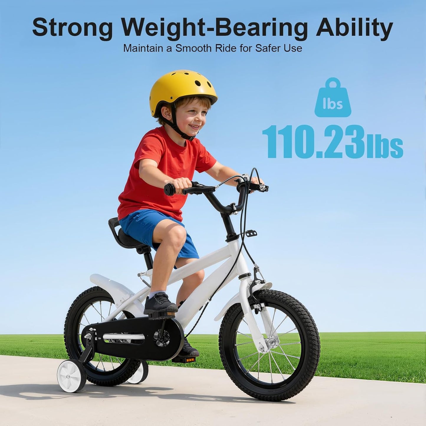 14 Inch Kids Bike with Removable Training Wheels — Adjustable Seat & Handlebars, Ages 2-4
