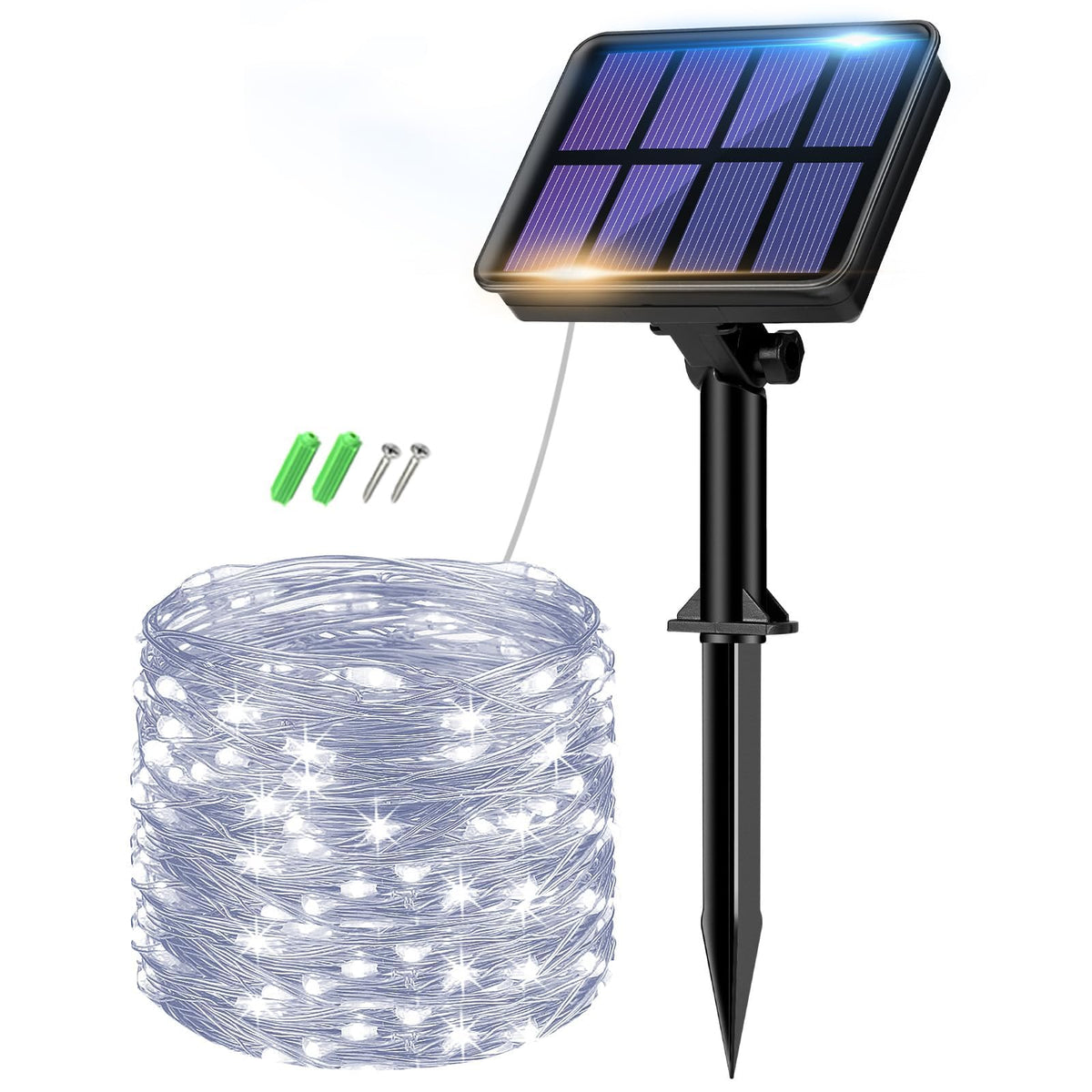 btfarm 2 Pack Solar String Lights Outdoor Garden, 15M/50FT 150 LED