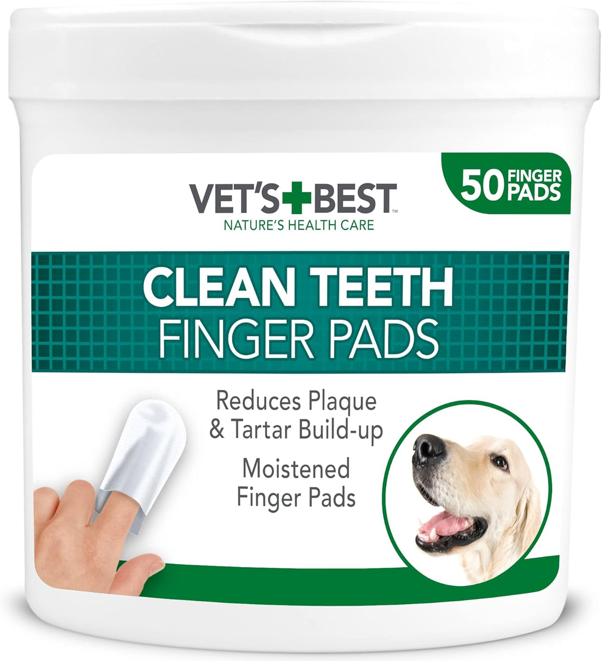 Vet's Best Dental Care Finger Wipes. 50 Disposable Wipes
