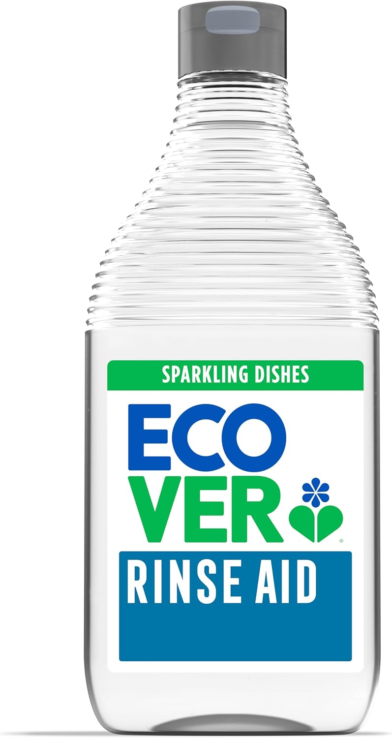 Ecover Dishwasher Rinse Aid, Sparkling Dishes, Quick Drying, 450ml