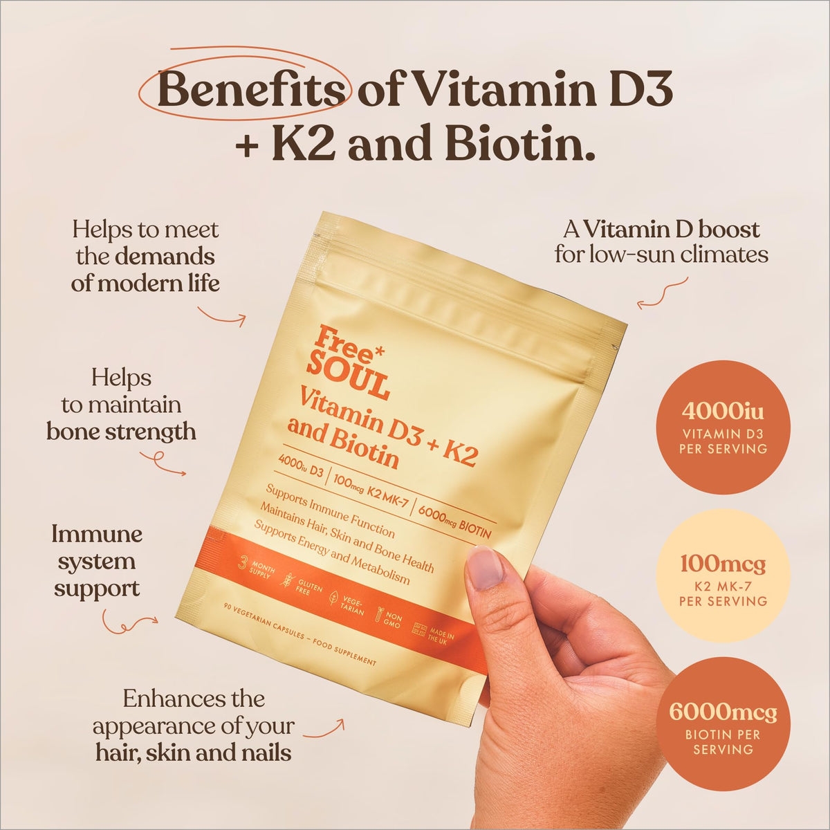 Free Soul Women's Multivitamins with Marine Collagen & Hyaluronic Acid