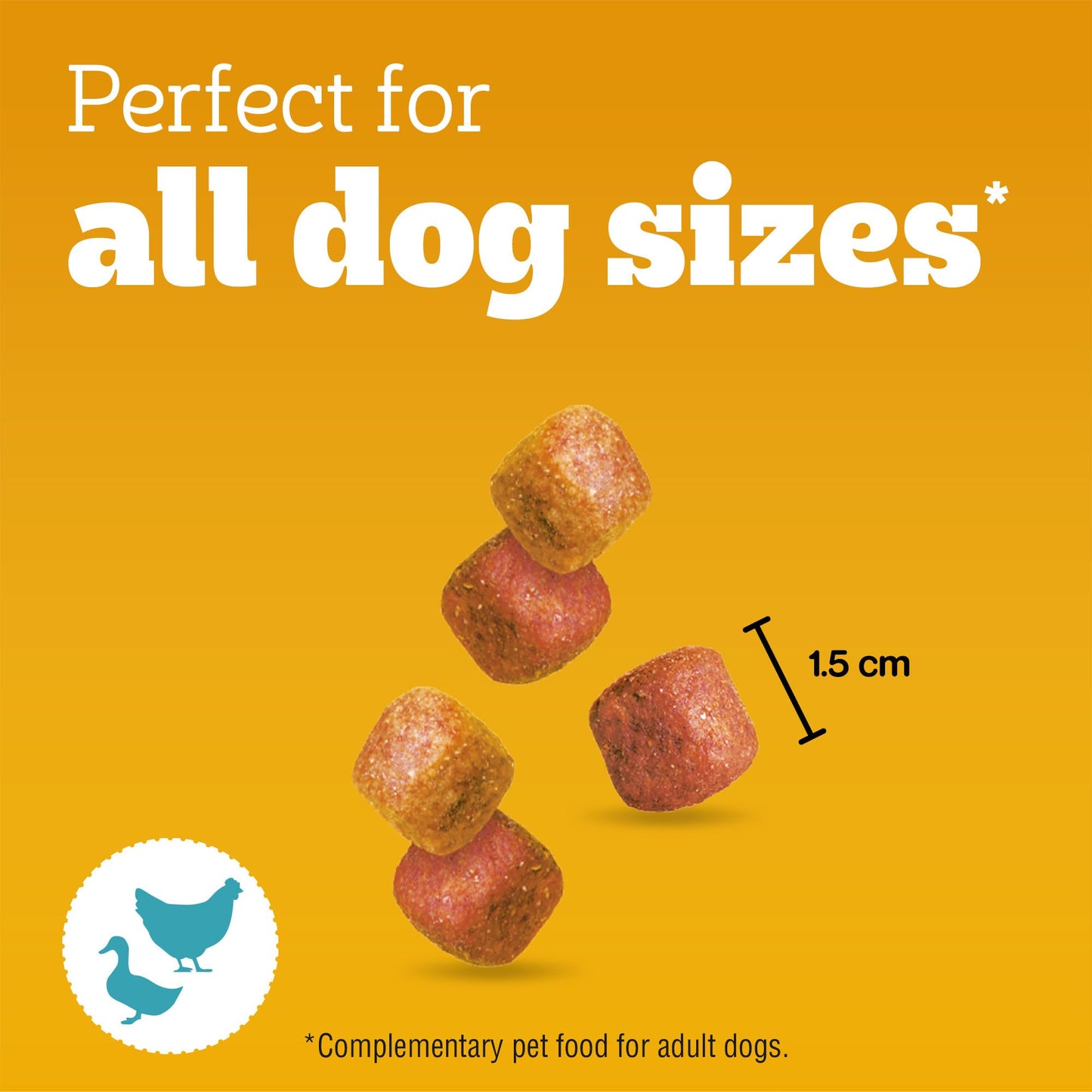 PEDIGREE TASTY MINIS Adult Dog Treats Cheese & Beef Nibbles 140g - Pack of 8, Packaging May Vary