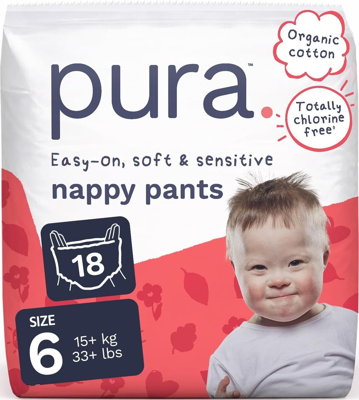 Pura Nappy Pants Size 9 (22kg+) 45 Count Sensitive Skin