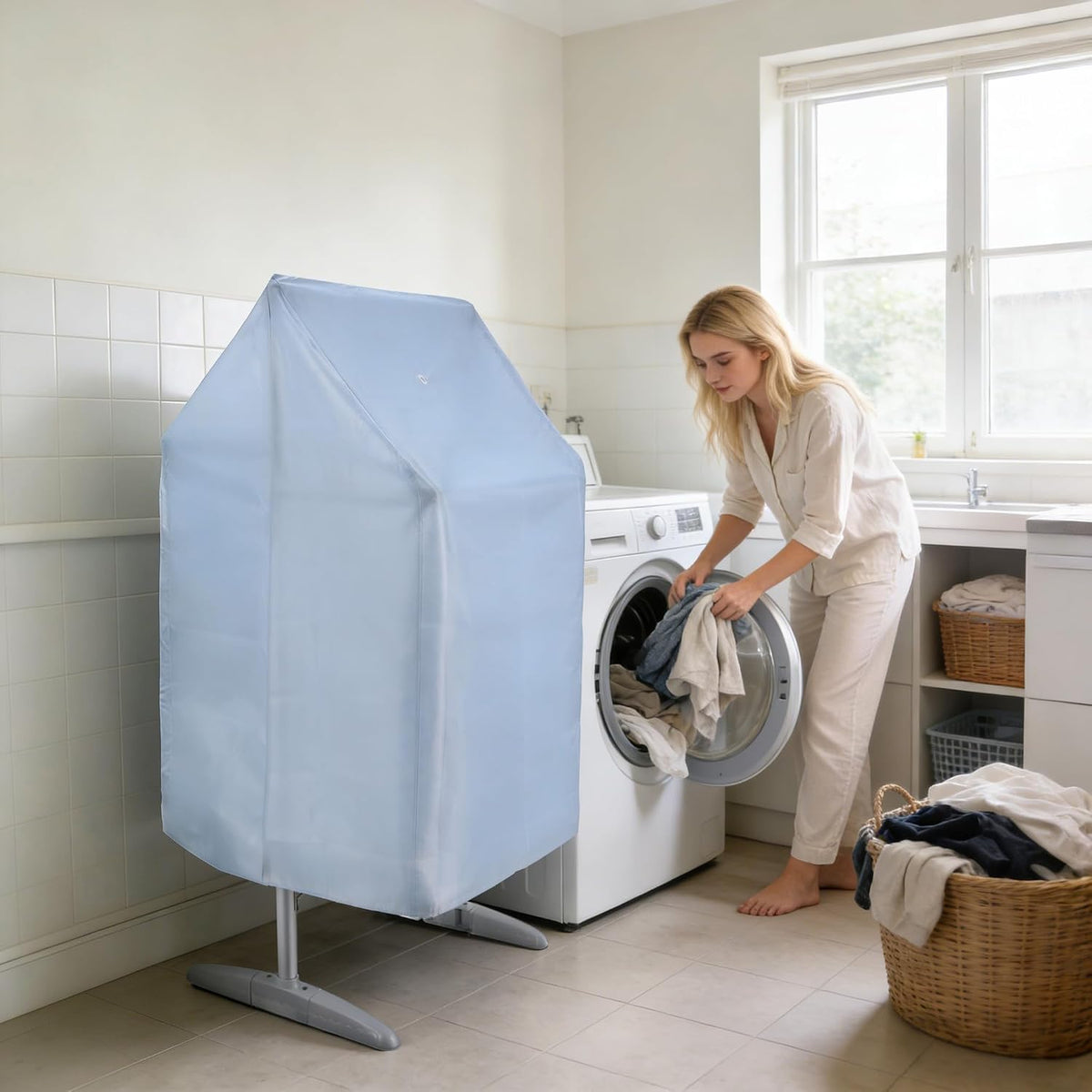Electric 3 Tier Heated Airer XL Size with Cover Included, 36 Heated Bars Dryer Rack, Indoor Laundry Clothes Drying Horse, Portable Foldable