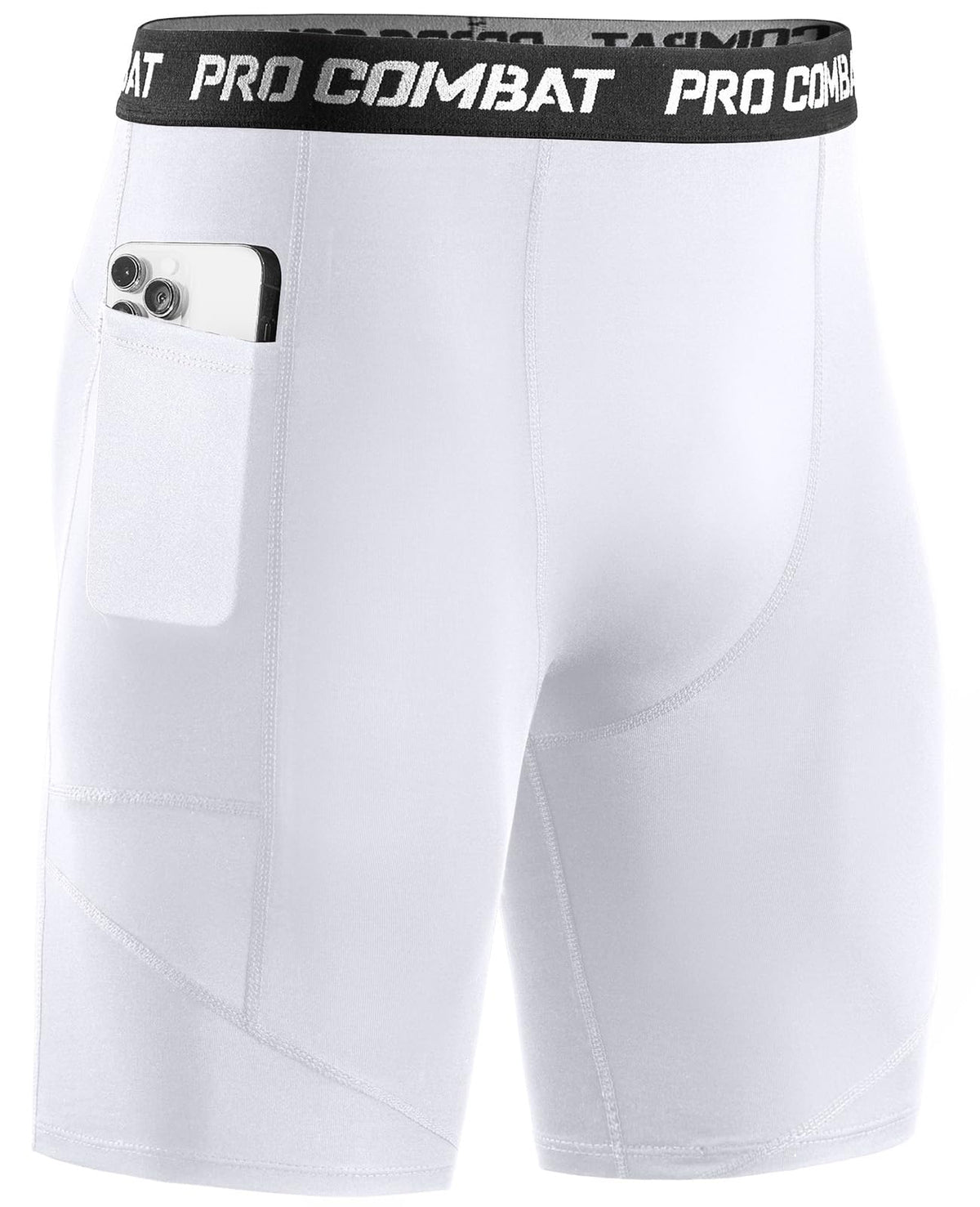 Niksa Compression Shorts Men, 1 Pack or 3 Packs Gym Running Shorts with Pockets Sports Anti Chafing Underwear Base Layer Shorts Quick-Drying Fabric Undershorts Men’s Workout Shorts