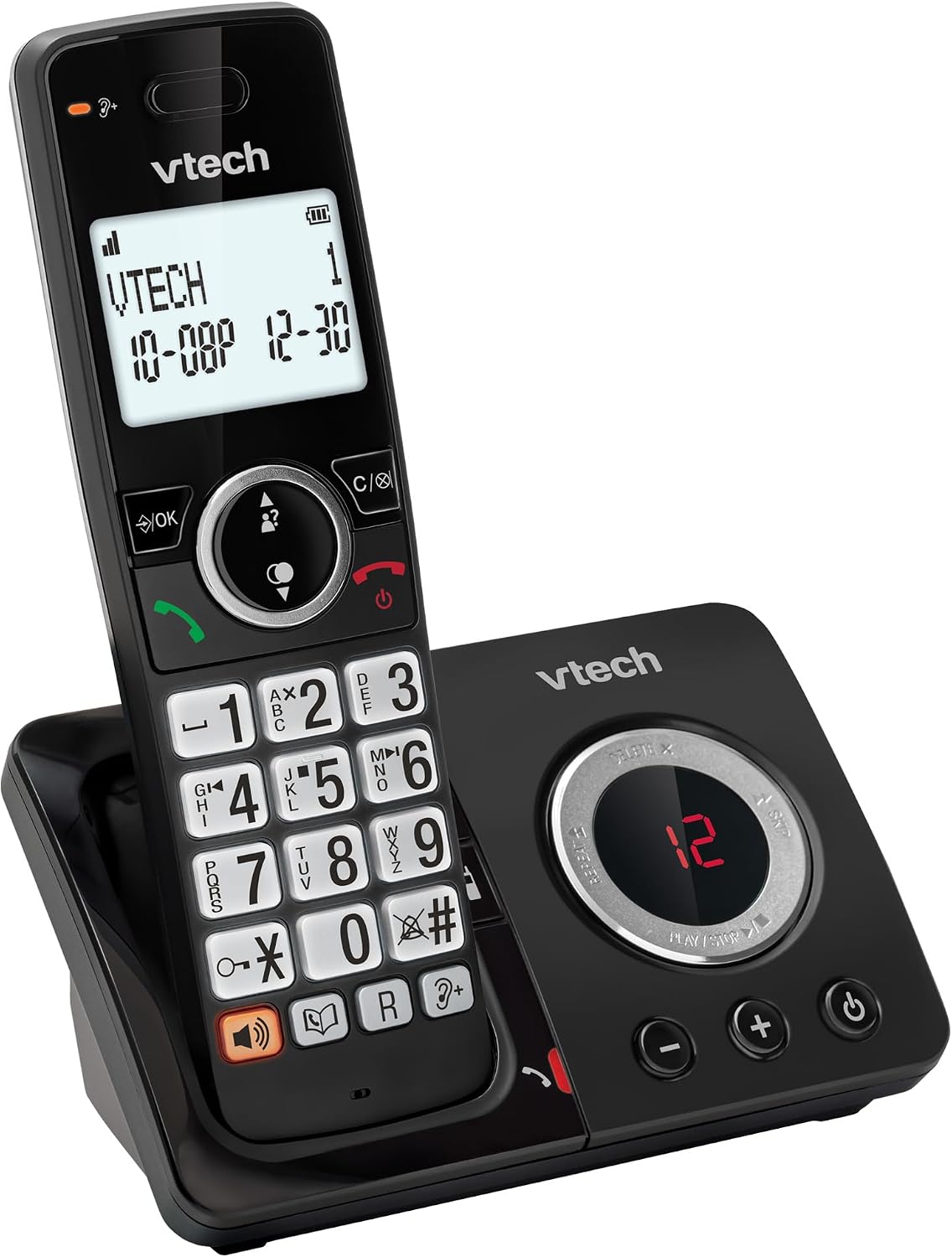 VTech EA5050 DECT Cordless Phone with Answering Machine,Nuisance Call Blocker, Volume Booster, Easy-to-Read Backlit Display, 18 Hours Talk-time, Handsfree Speakerphone, Single Handset