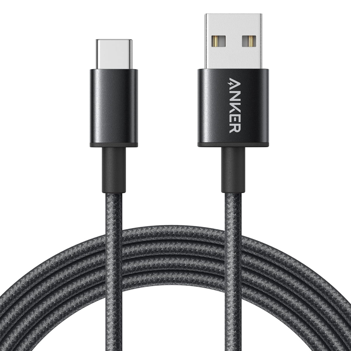 Anker USB C Charger Cable, 2-Pack 6 ft (1.8 m) USB to USB C Cable, USB A to USB C Braided Phone Charger Cable for iPhone 17/16/15, iPad Pro, Samsung Galaxy, and More(Black)
