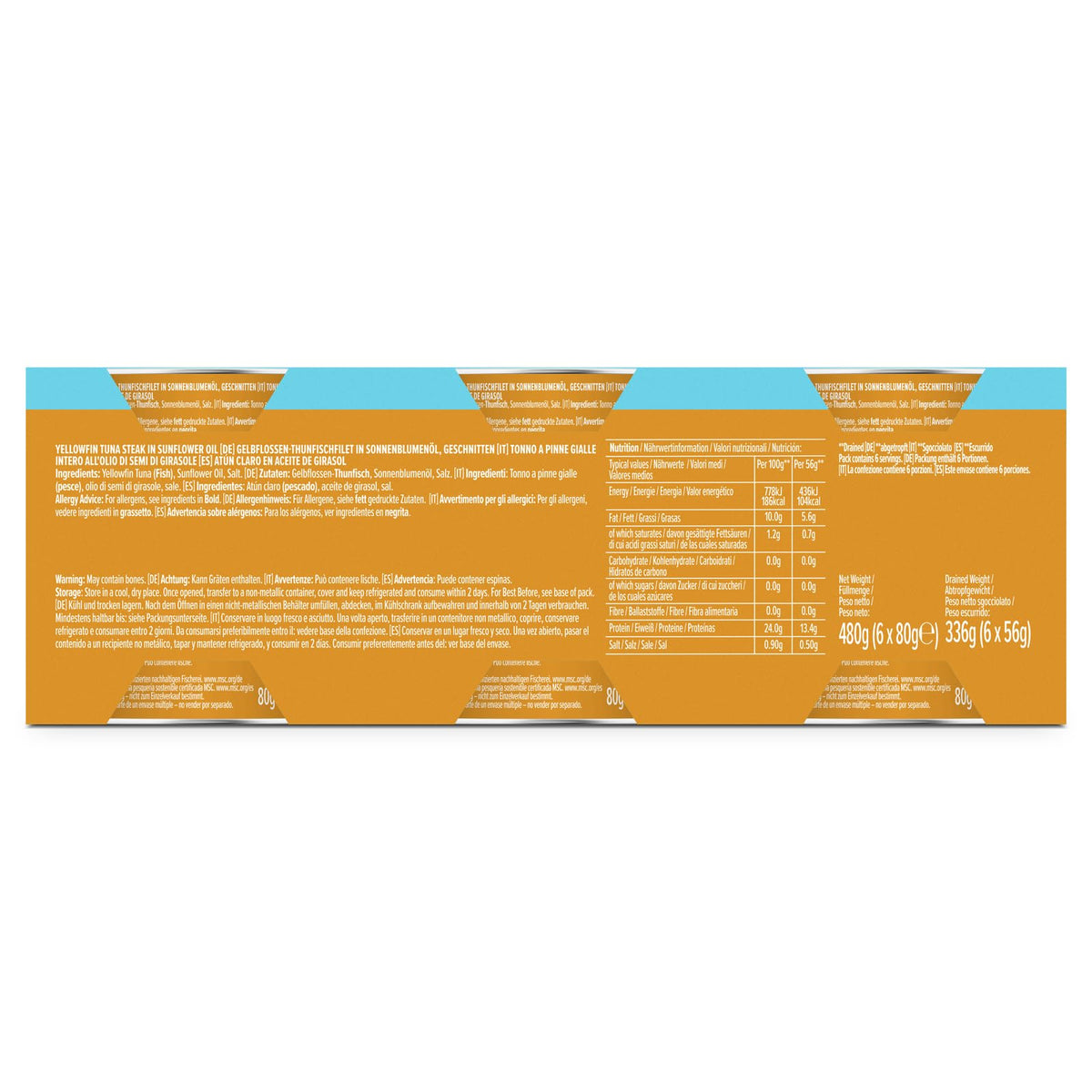 by Amazon MSC Skipjack Tuna Chunks in Spring Water, 4x145g