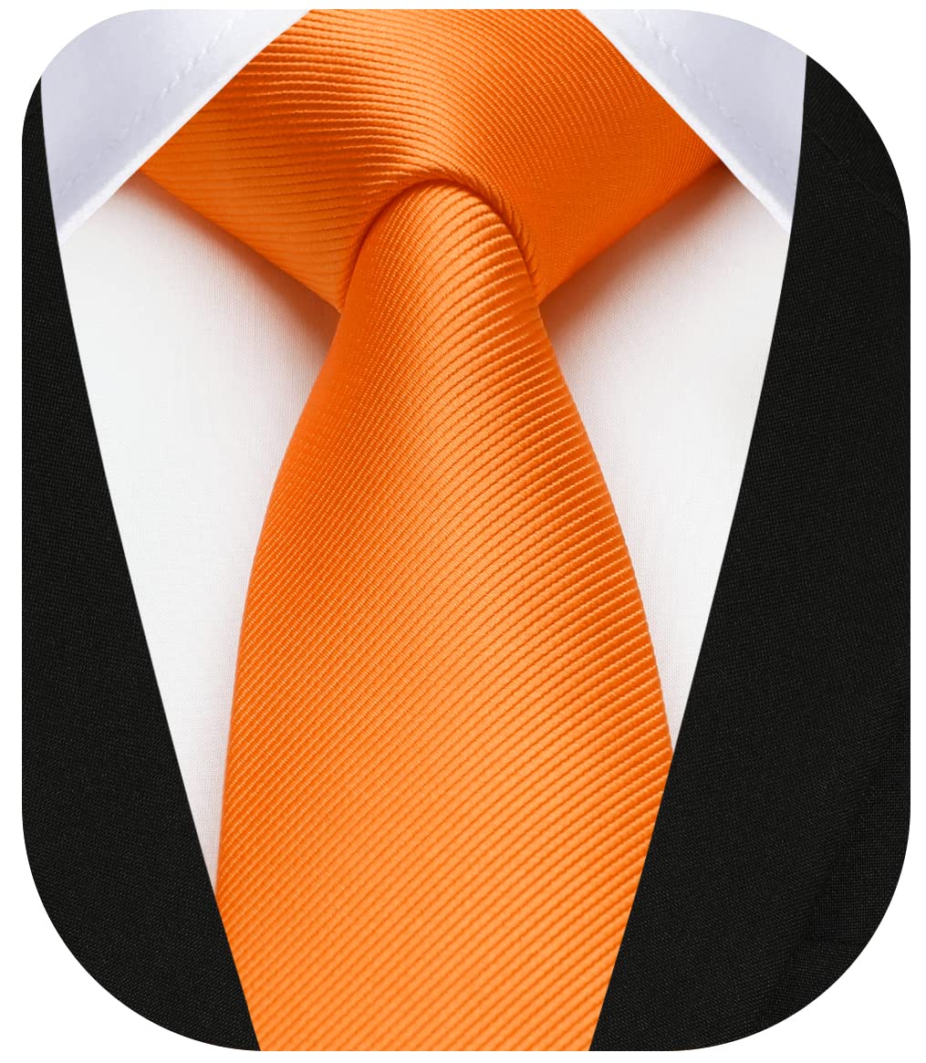 HISDERN Skinny Tie Solid Color 6cm Slim Ties for Men Wedding Classic Formal Business Necktie