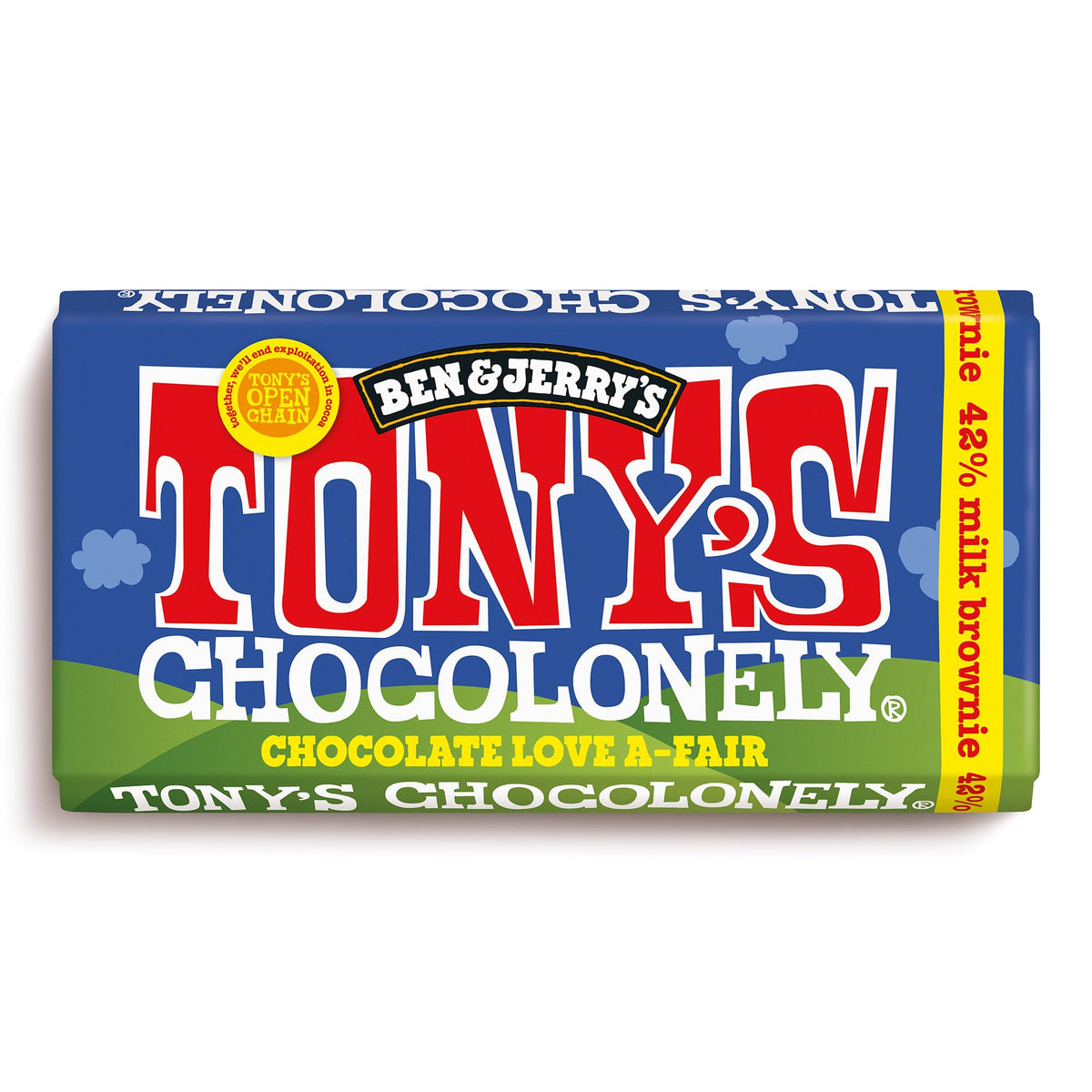 Tony's Chocolonely Milk Chocolate Bar - 180g Belgian Fairtrade Chocolate, Gift, 32% Cocoa, Vegetarian