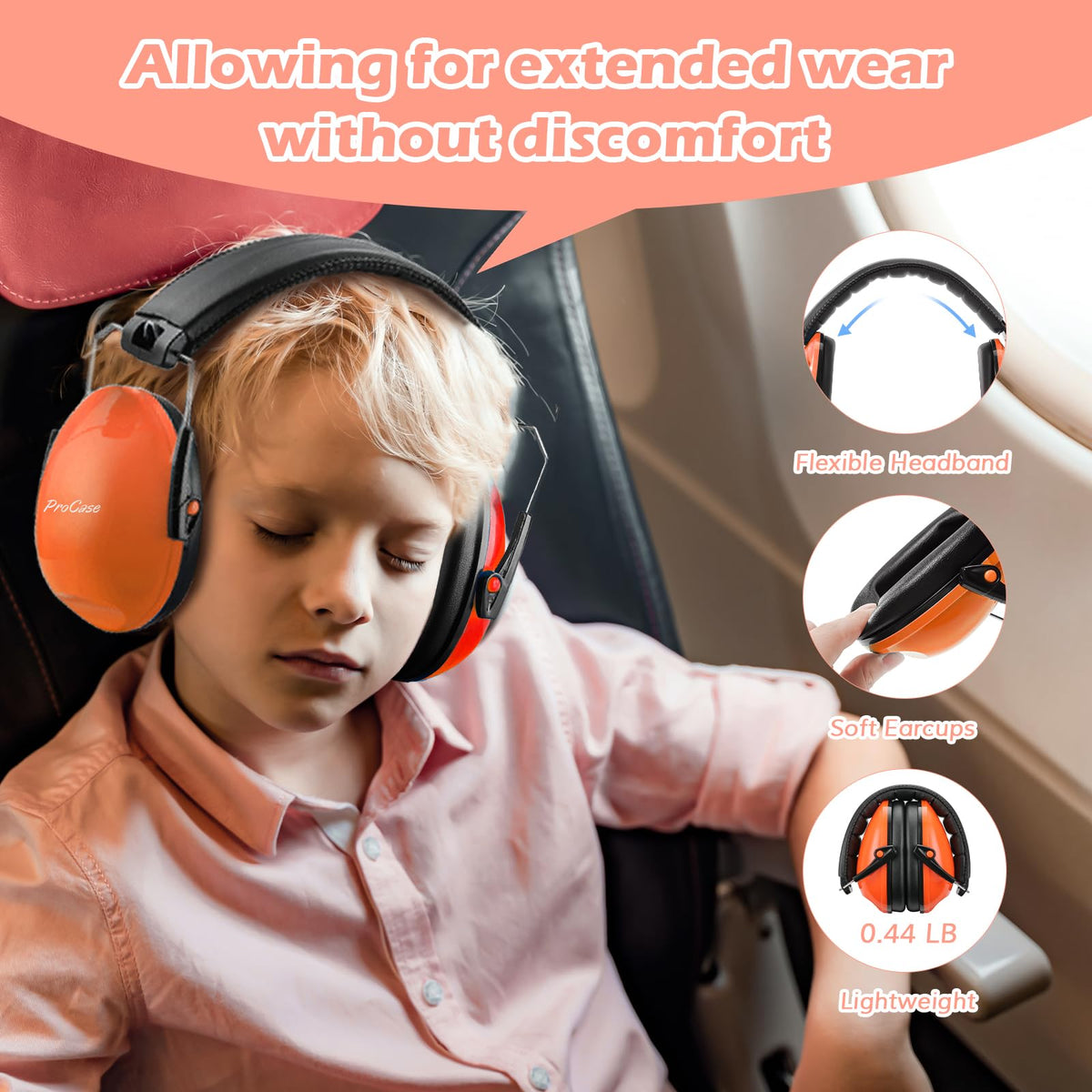 ProCase Ear Defenders for Children/Toddlers 3-16 Years SNR 27dB -Blue