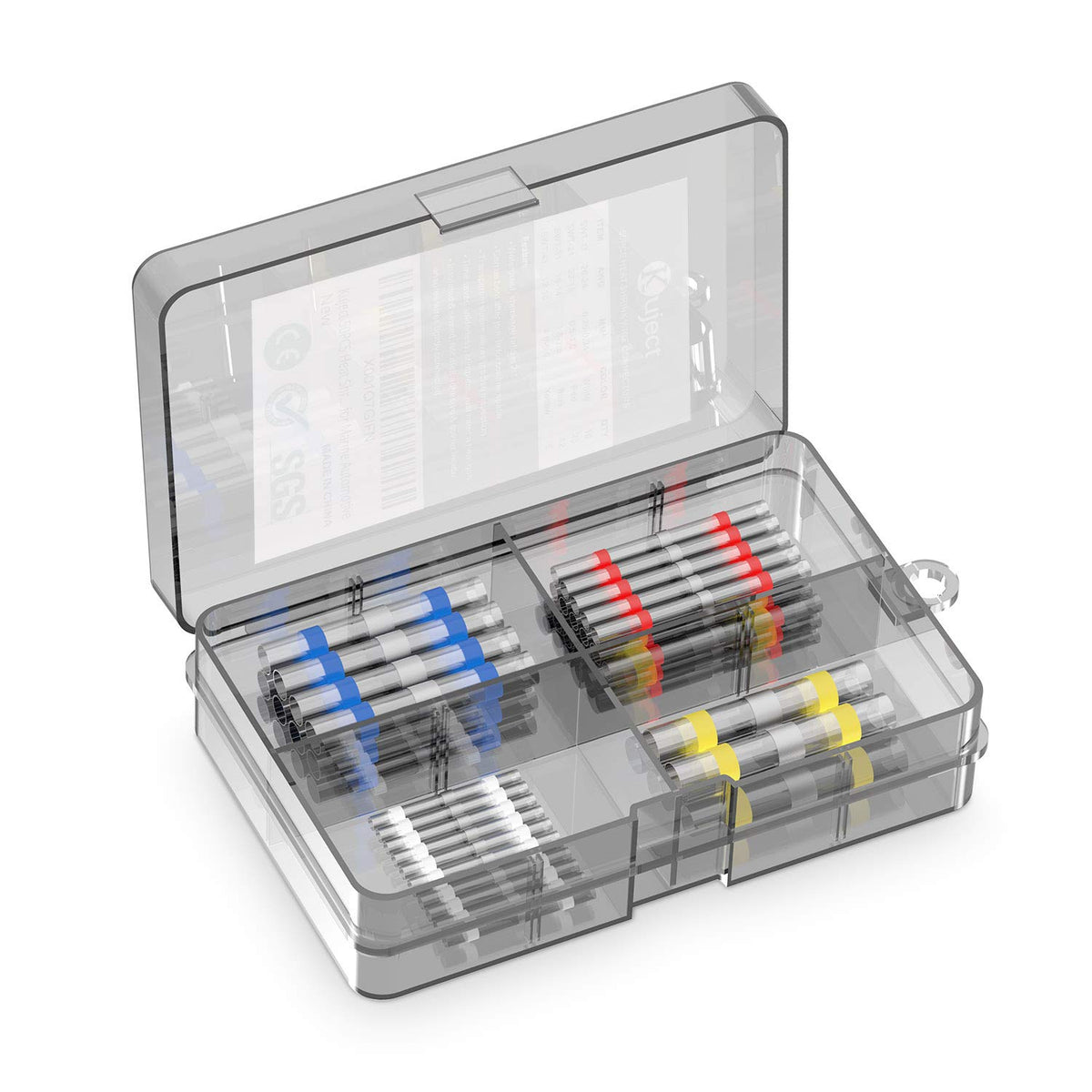 Kuject Heat-Shrink Tubing Set - 200 Pieces, Waterproof & Crimp Connector for Automotive, Marine & Boat