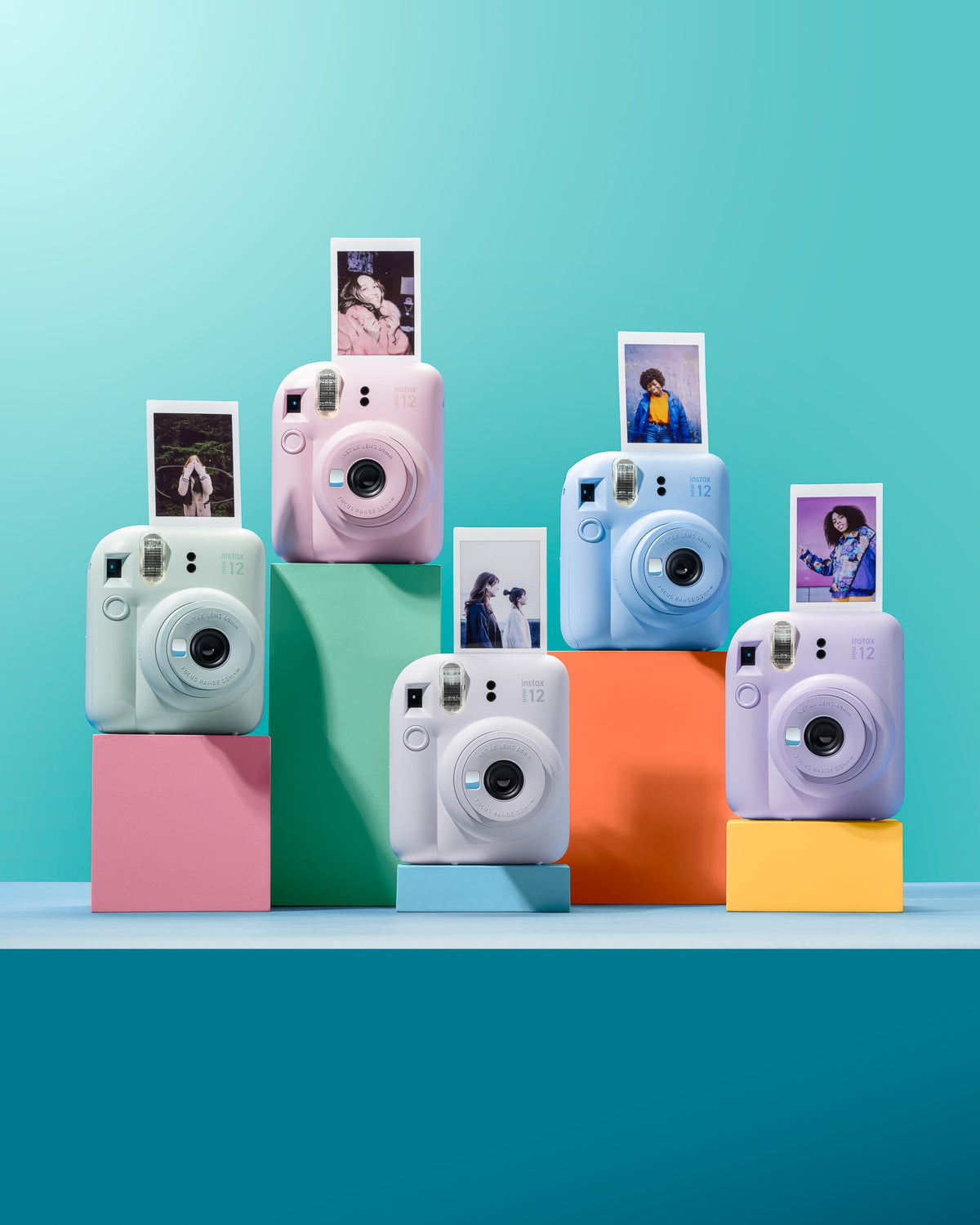 instax mini 12 camera, Clay White