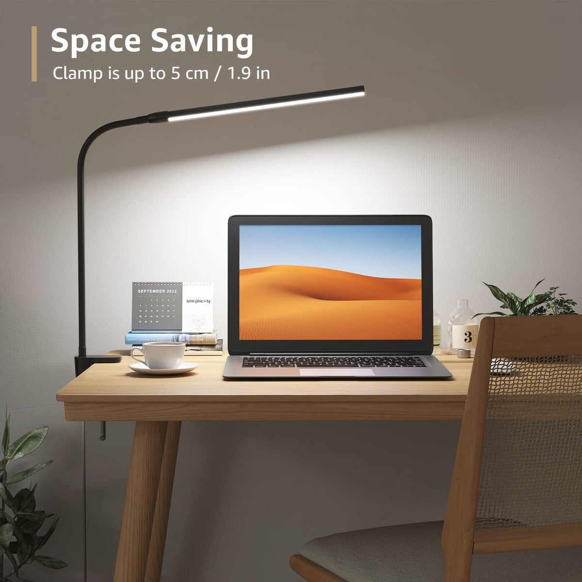 Lepro Desk Lamp Clamp, 460lm Eye-Caring Clip on LED Desk Light