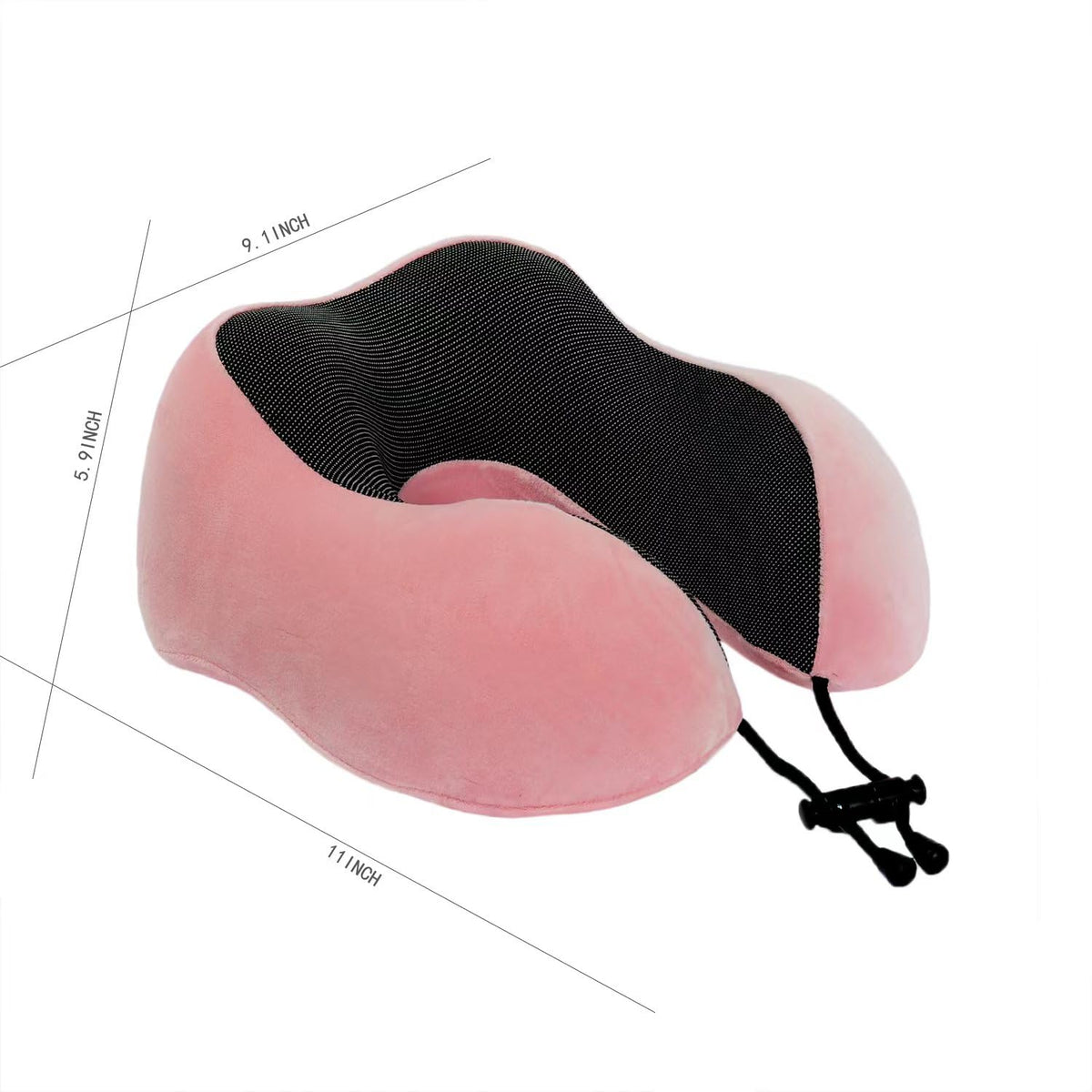 Memory Foam Travel Pillow, Neck Pillow with 360-Degree Head Support, Comfortable and Lightweight, Ideal for Sleeping on Airplane, Car, Train, Bus and Home Use, Comes with Storage Bag (Grey)