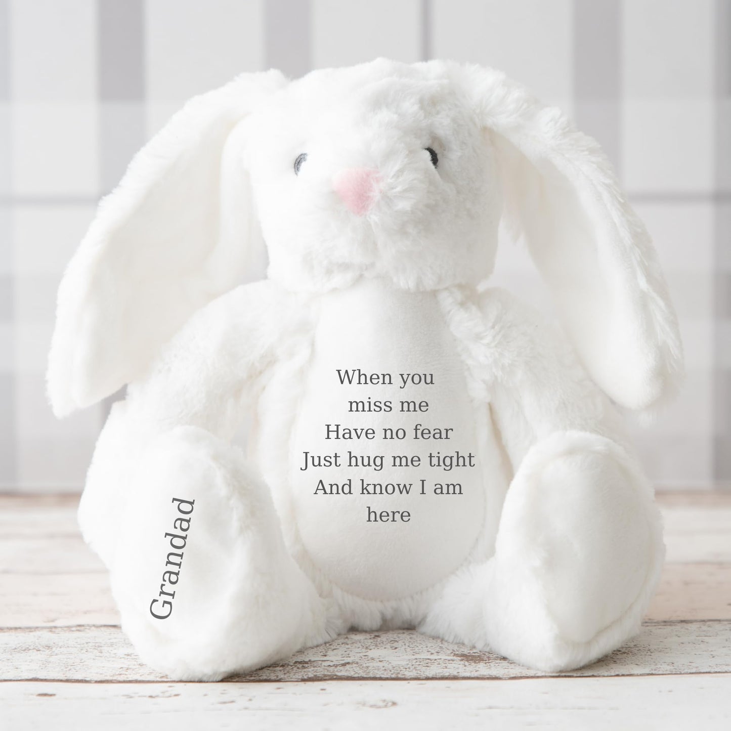 HotScamp Personalised Memorial Bear In Loving Memory When you Miss me - Cuddly Toy Soft Toy Comforter Grieving Special keepsake from a loved one - Brown Teddy