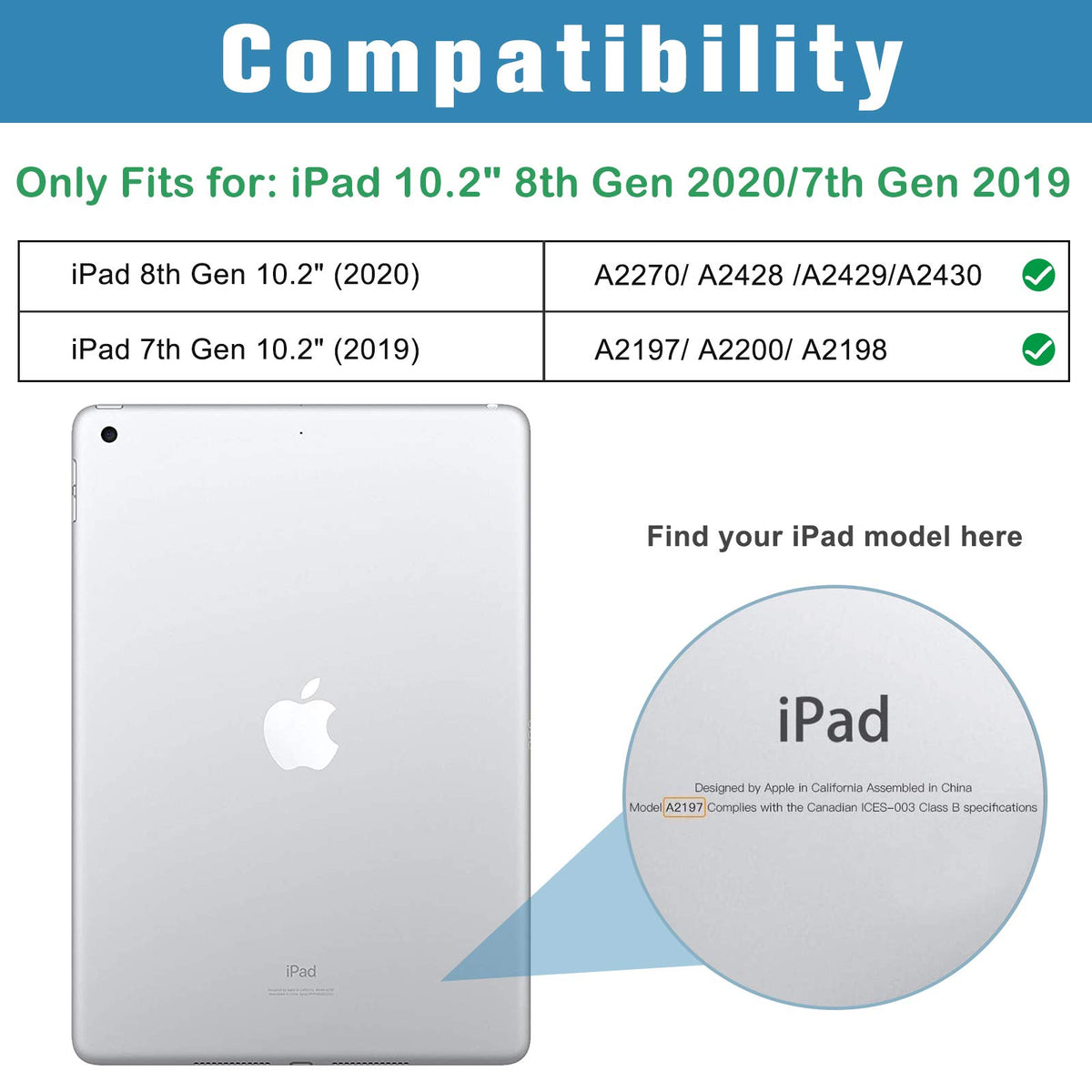 ProCase for iPad 9th/ 8th/ 7th Generation Case 10.2 Inch (Navy)