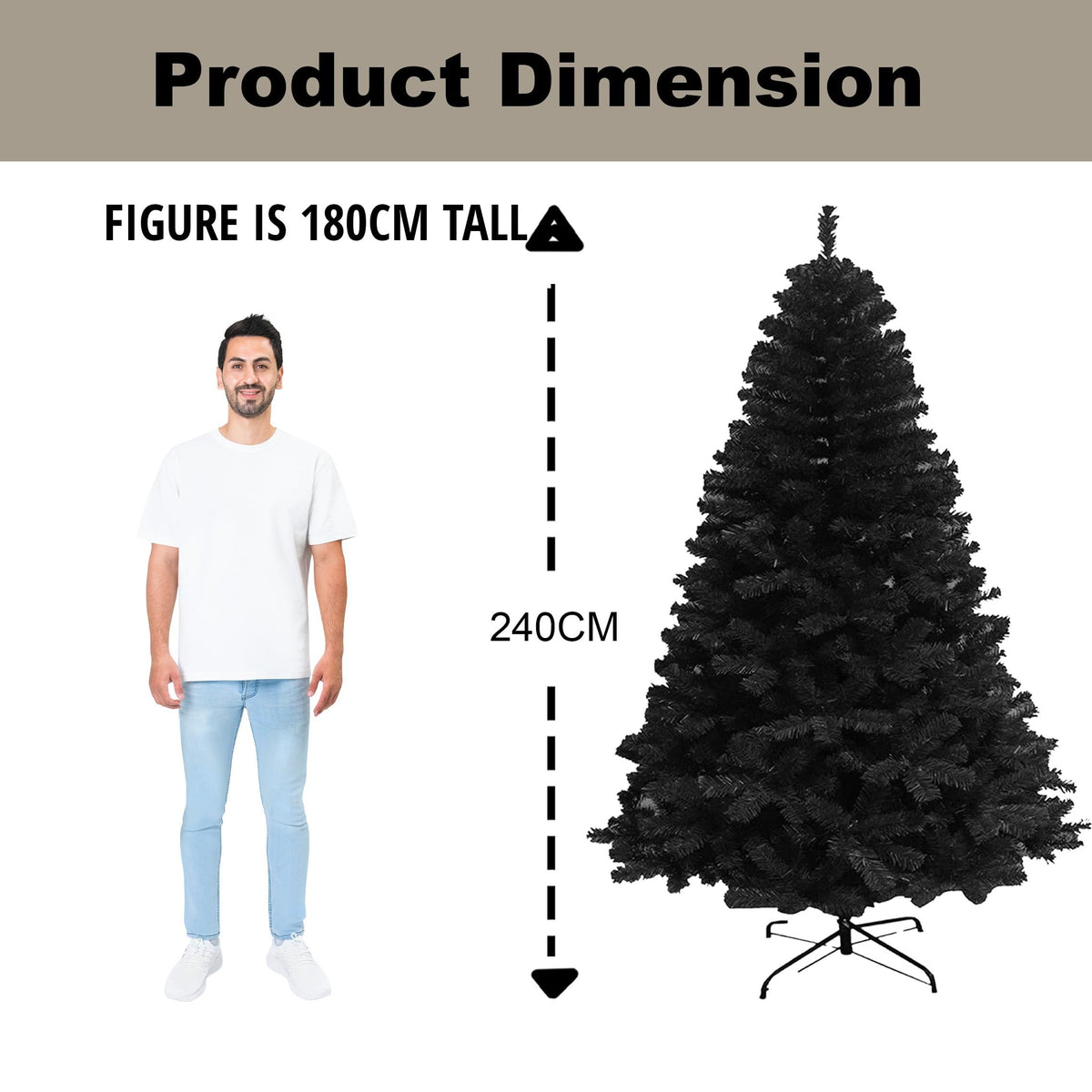 SHATCHI 6ft/1.8m Alaskan Pine Green Artificial Christmas Tree Bushy 550 Tips Xmas Home Decorationations Decorations