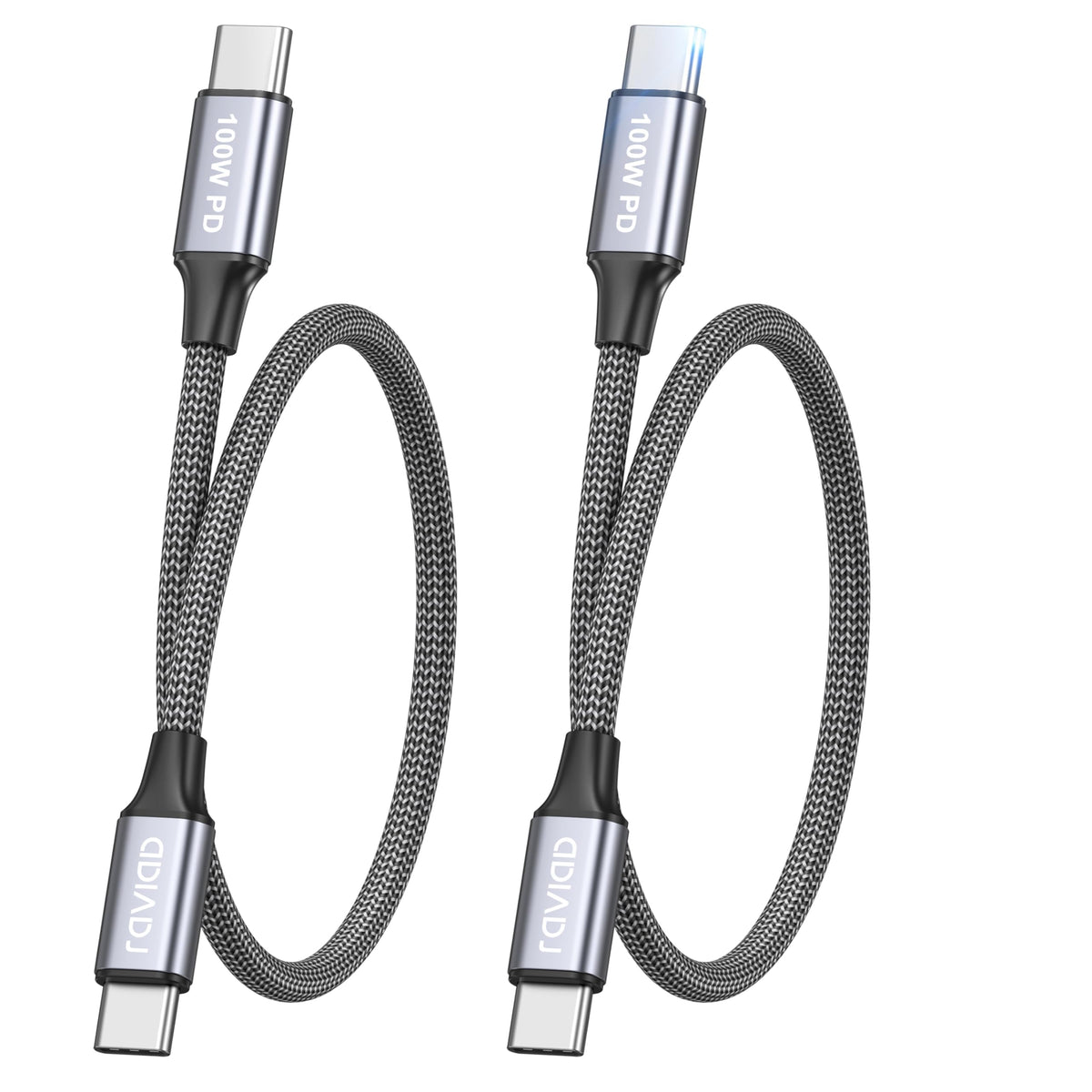 RAVIAD USB C to USB C Charger Cable 2Pack 1M 100W 5A Fast Charging Cable