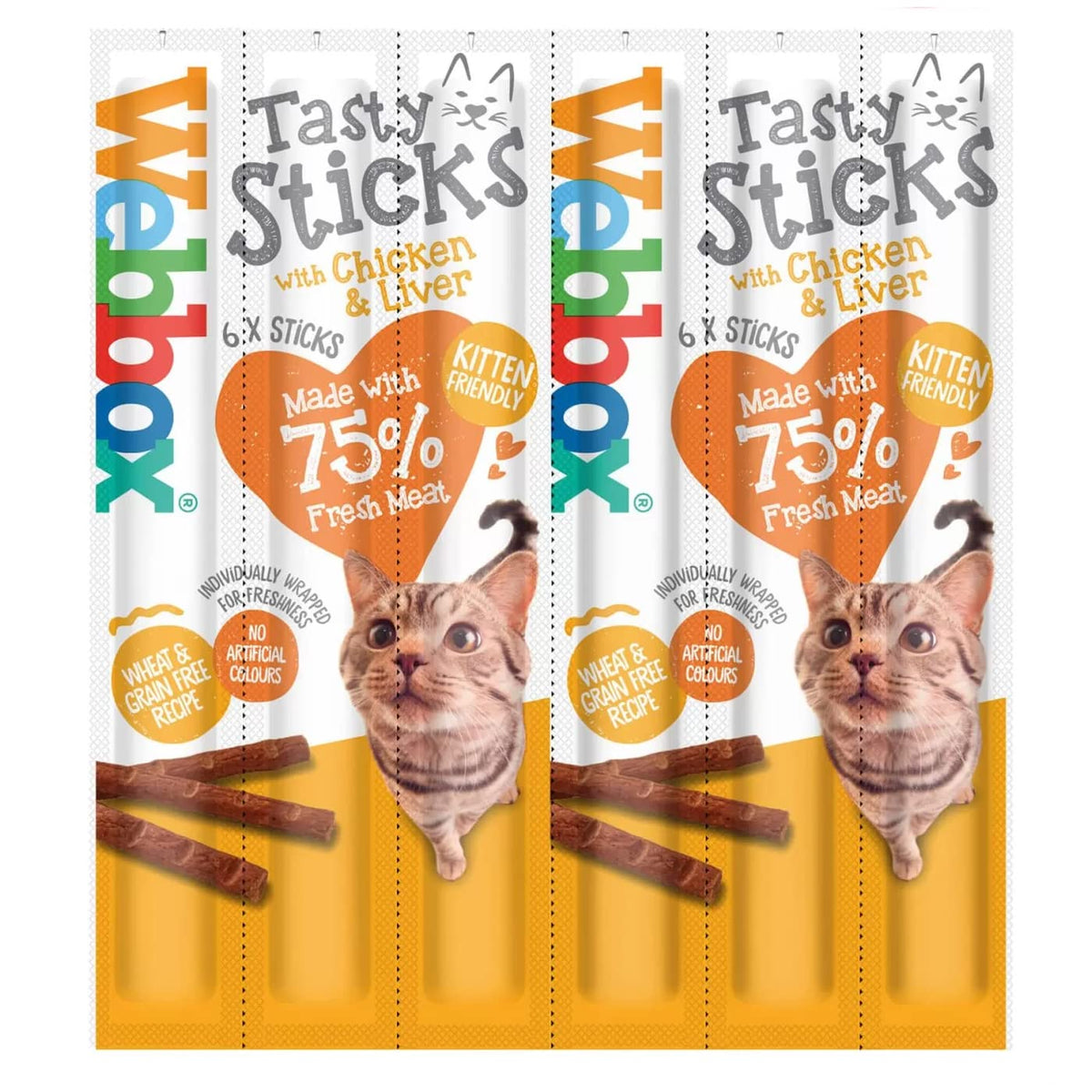 Webbox Cats Delight Tasty Sticks Chews Treats Variety Pack 4 x 6 (24 Sticks)