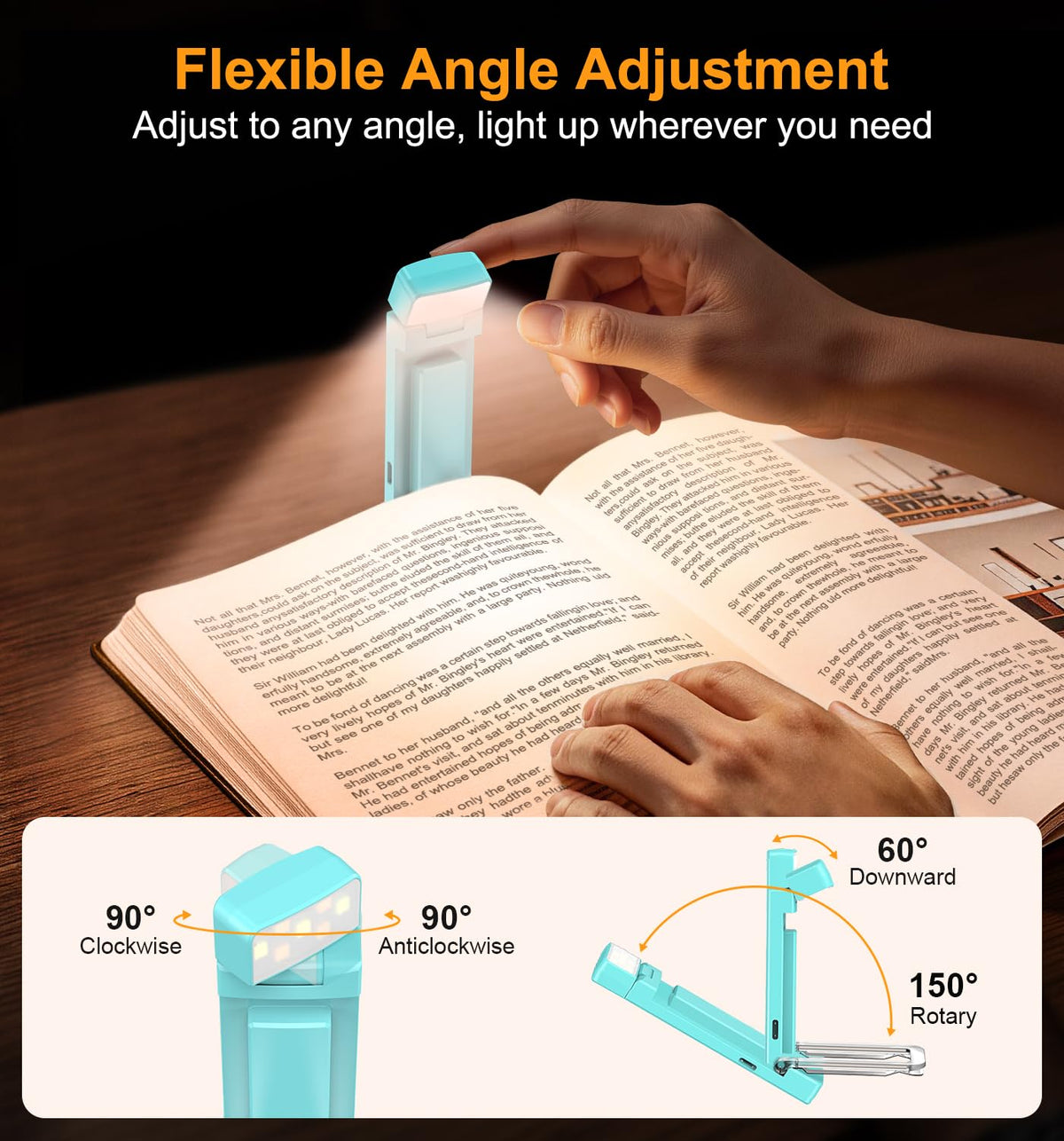 Gritin 2026 Gen 2 Rechargeable Book Light,2-in-1 Reading Light & Torch