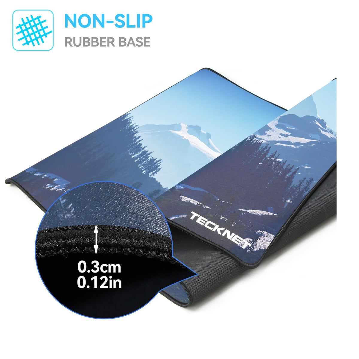 TECKNET Gaming Mouse Mat, 900x400x3mm Large Mouse Pad - Black