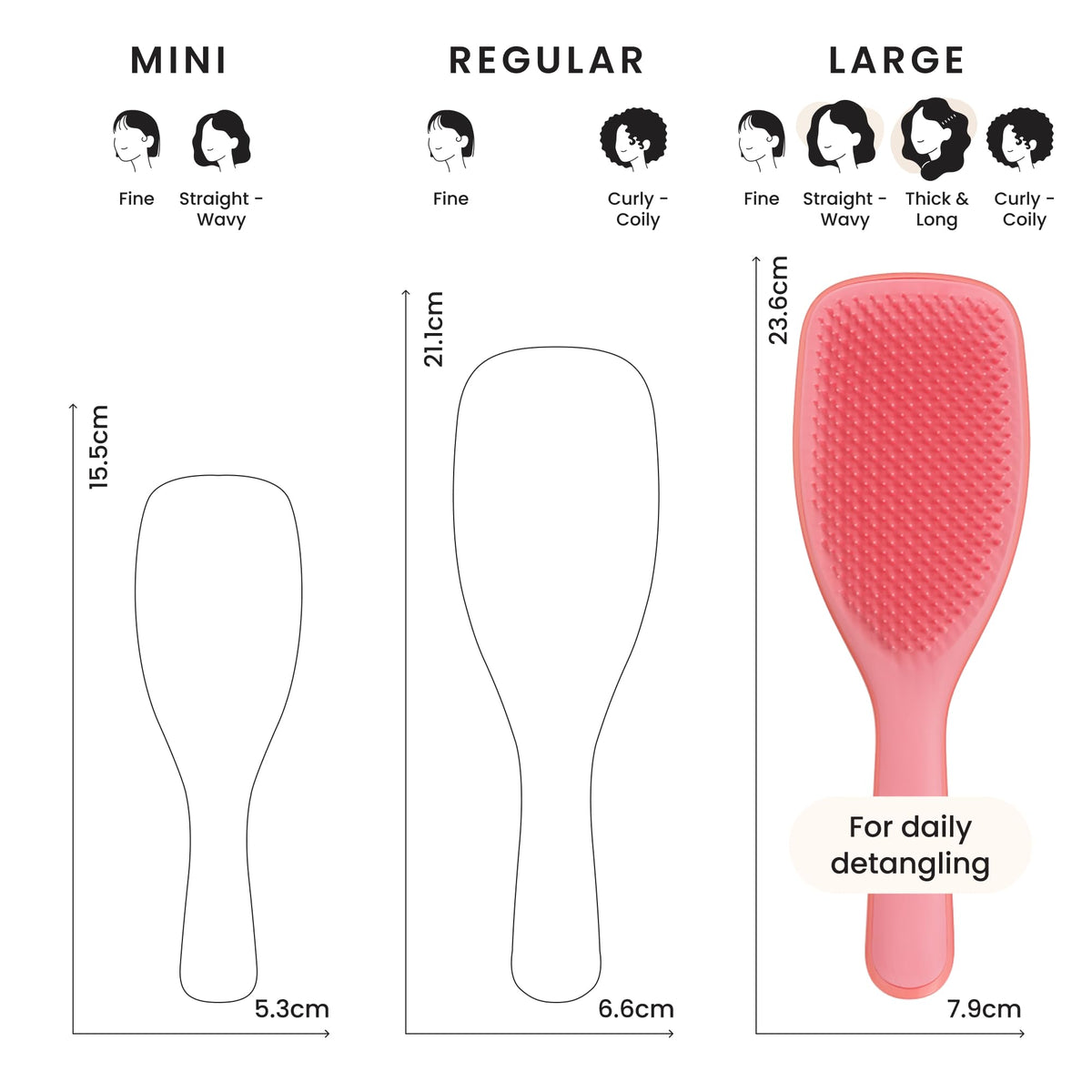 Tangle Teezer The Ultimate Detangler Straight to Curly Hairbrush