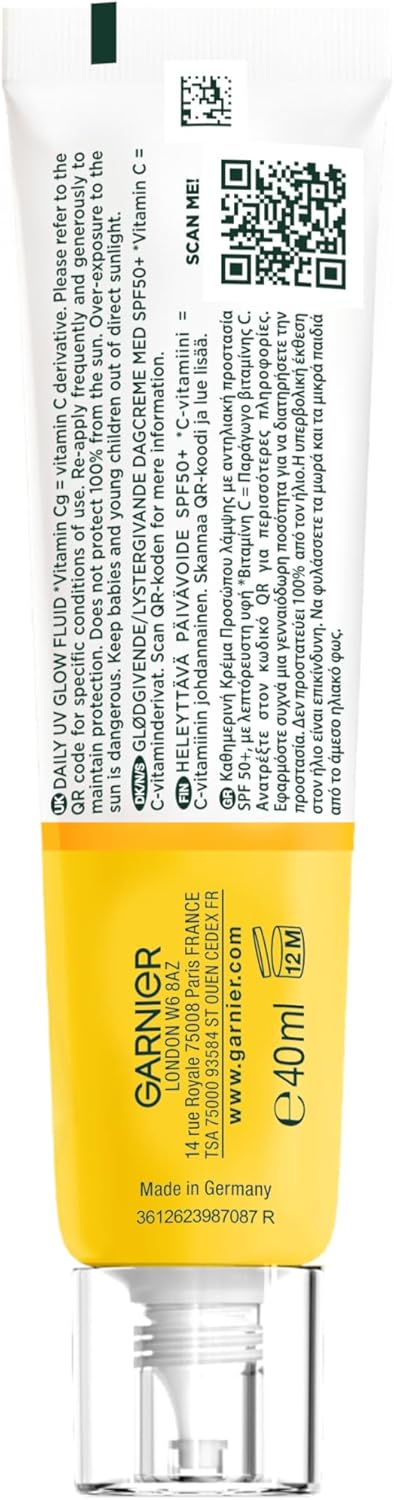 Garnier Vitamin C* Daily UV Brightening Fluid Sheer Glow, SPF50+, 40ml