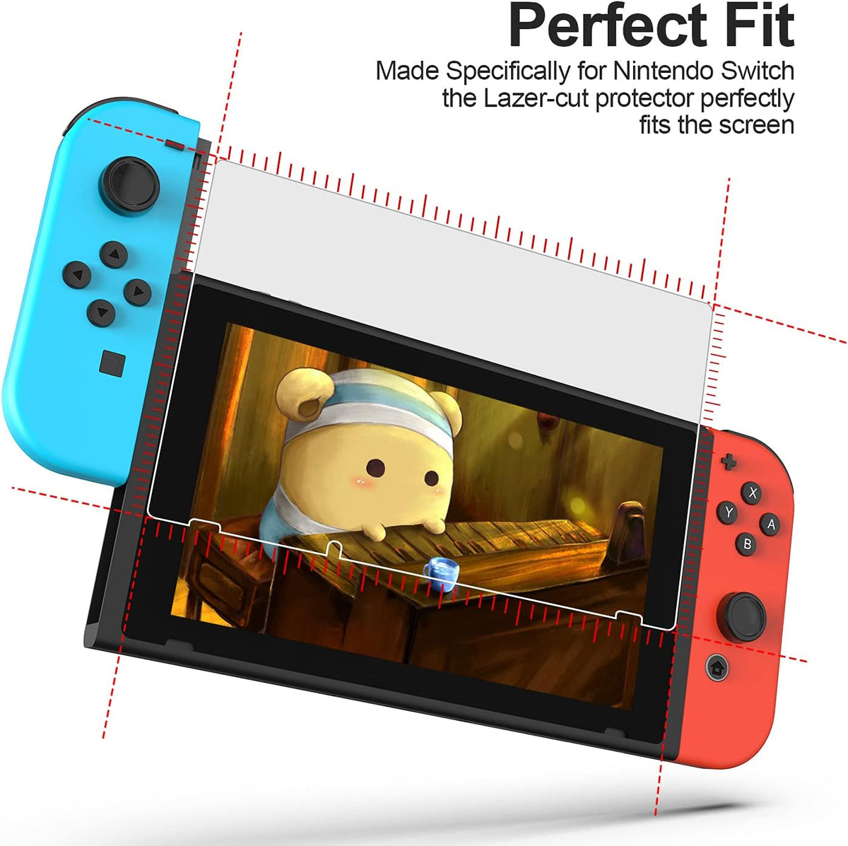 daydayup [3 Pack] Screen Protector Tempered Glass for Nintendo Switch - Hestia Goods Transparent HD Clear Anti-Scratch Screen Protector for Nintendo Switch