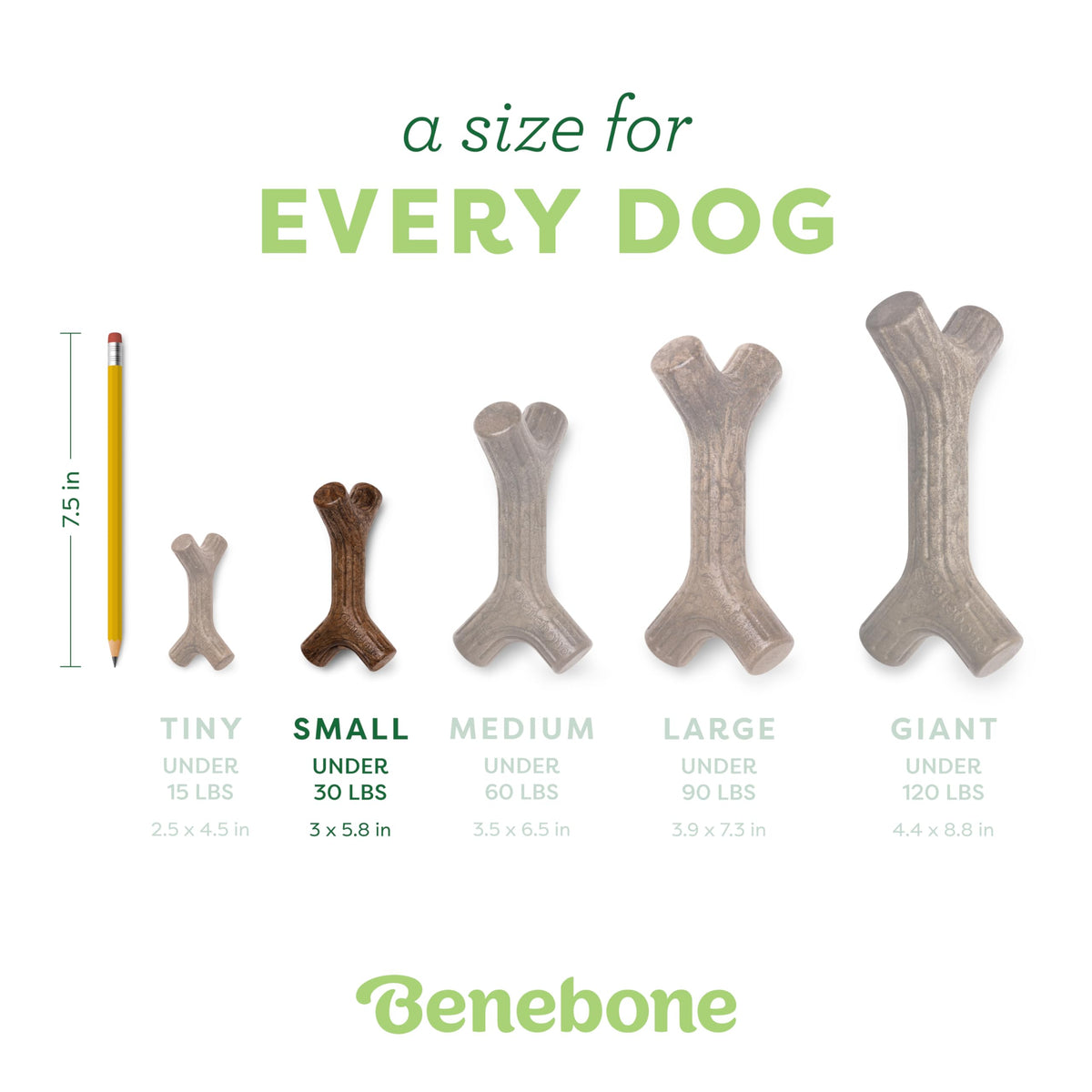 Benebone Wishbone Dog Chew Toy for Aggressive Chewers, Real Bacon, Medium