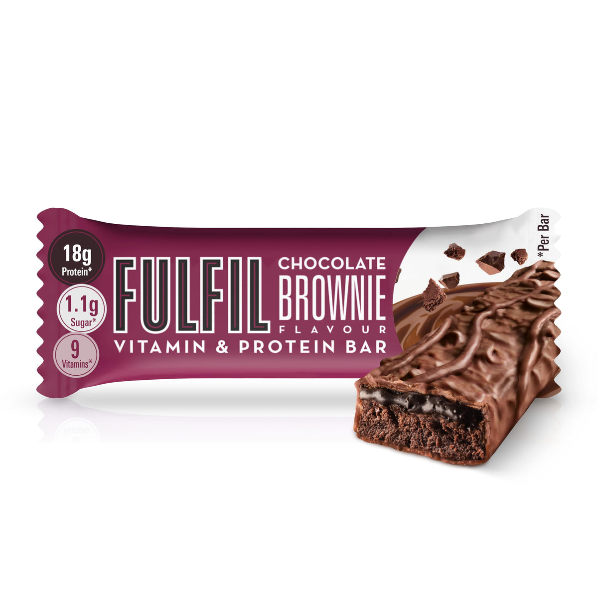 FULFIL Vitamin and Protein Bars, Chocolate Salted Caramel Flavour, 15 x 55g