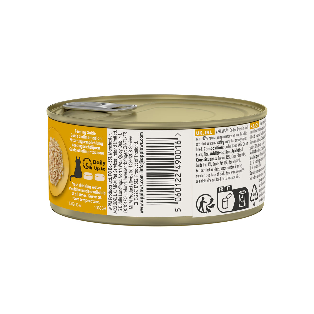 Applaws Natural Wet Cat Food, Multipack Fish Selection in Broth 70 g Tin (Pack of 12)