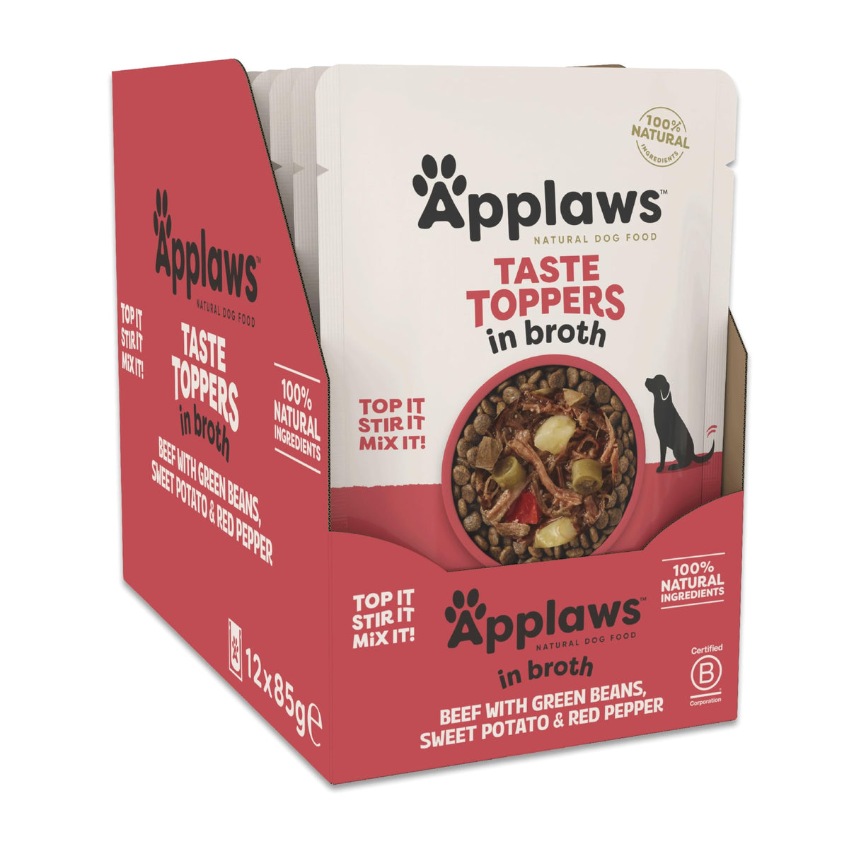 Applaws Natural Wet Dog Food Topper, Chicken Selection in Broth, 8x156g Tin