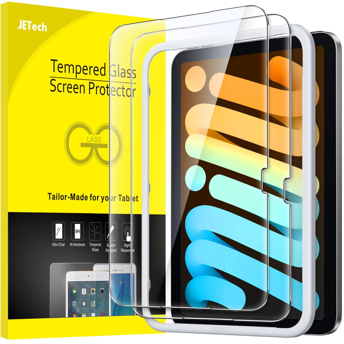 JETech Screen Protector for iPad (A16) 11th/10th Gen, 2-Pack