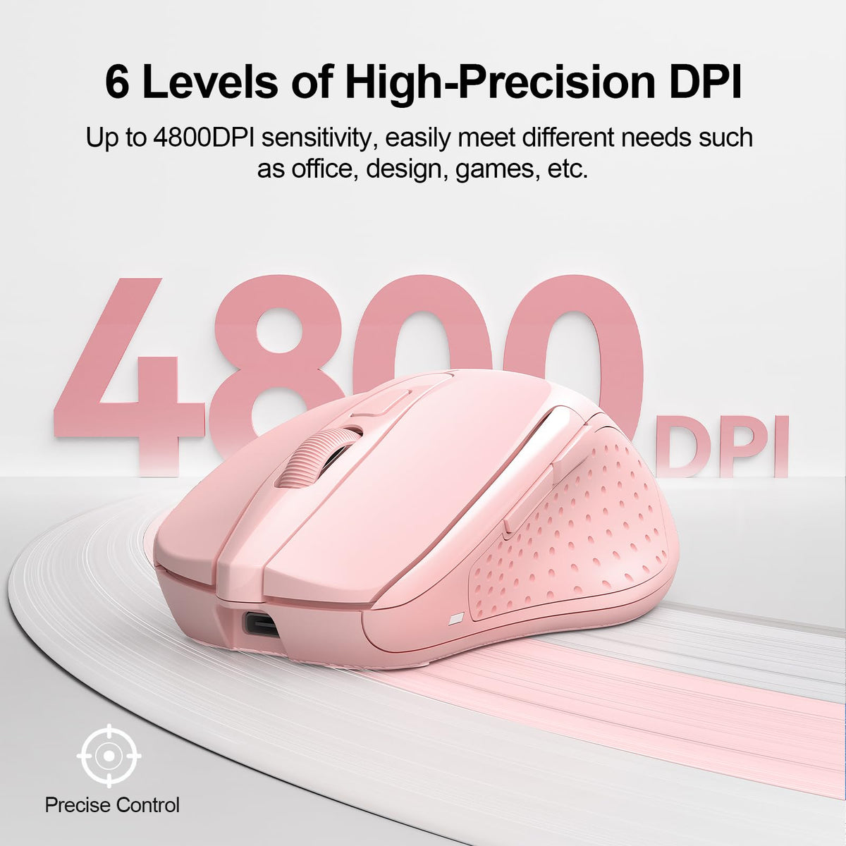 TECKNET Bluetooth Mouse, Rechargeable Bluetooth Wireless Mouse