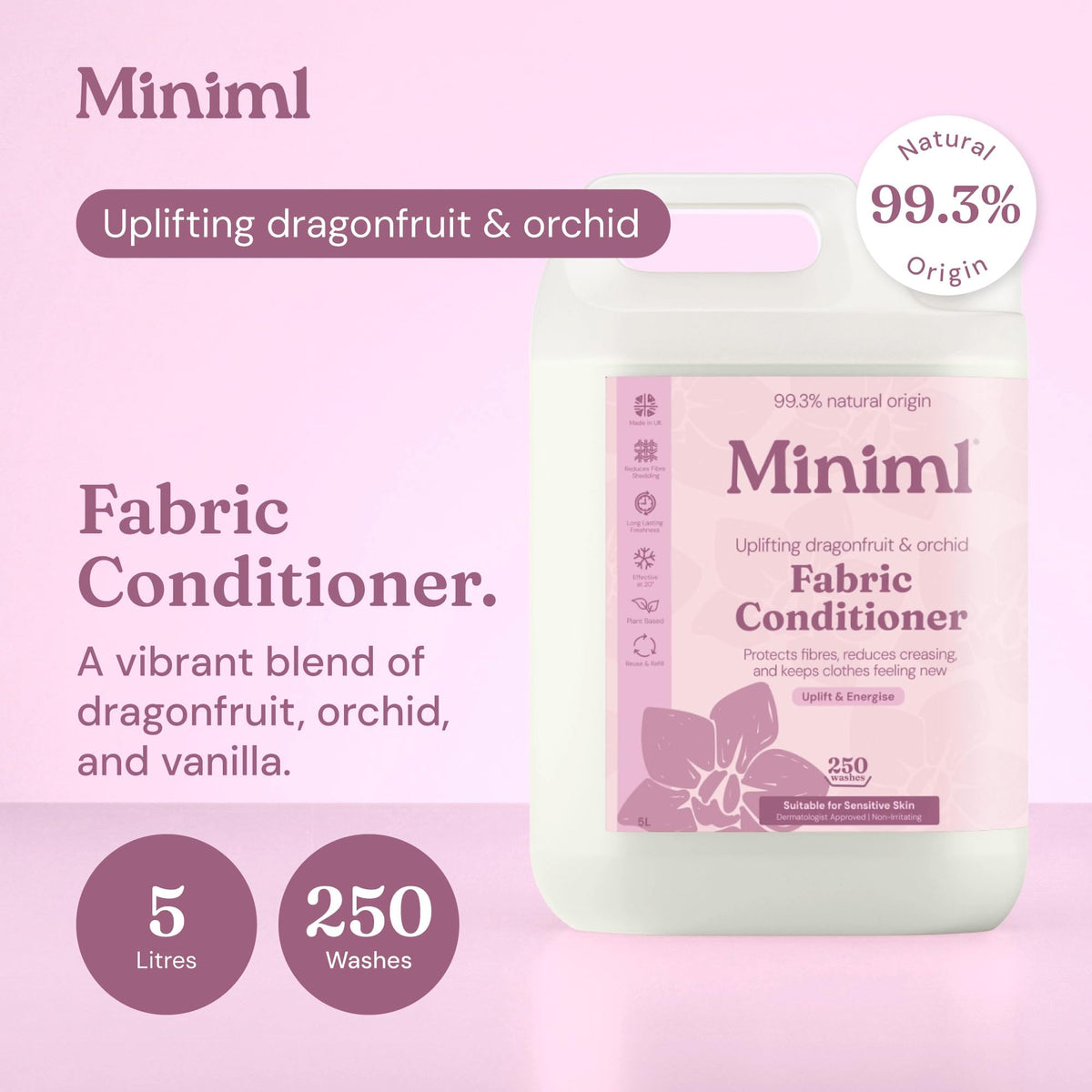Miniml Eco Fabric Softener & Conditioner 5L Refill – Fresh Linen