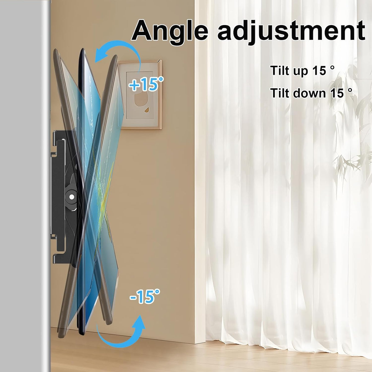TV Wall Bracket Tilt for 14-42" LED/LCD/OLED Flat&Curved TVs Monitor, Support 25kg with Max VESA 200x200mm Spirit Level Included, Television Wall Mount Fit 32 38 40 inch Universal TV Bracket