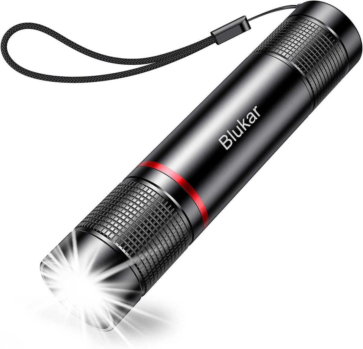 Blukar LED Torch Rechargeable, 2000L Super Bright Adjustable Focus Torches