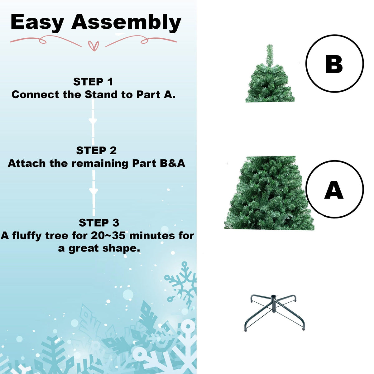 SHATCHI 6ft/1.8m Alaskan Pine Green Artificial Christmas Tree Bushy 550 Tips Xmas Home Decorationations Decorations