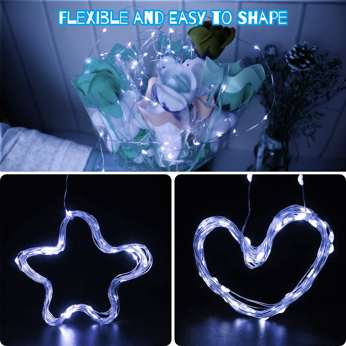 cshare Halloween Decoration Lights,Orange Fairy Lights, 3m 9.8ft 30 LED Halloween Decor String Lights Micro Silver Wire Battery Operated for Autumn Door Window Party Fall Decor.