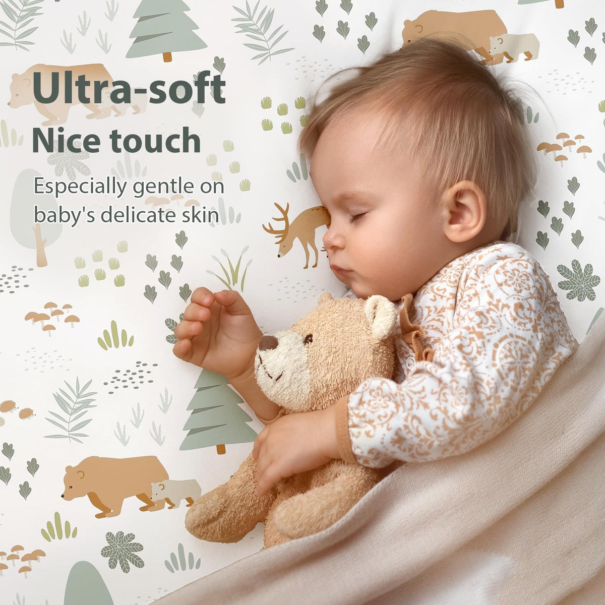 Cot Bed Sheets 140 x 70cm Fitted, 3 Pack Baby Cot Sheets, Ultra Soft & Silky Smooth Microfiber Toddler Bed Sheets Pink Rainbow