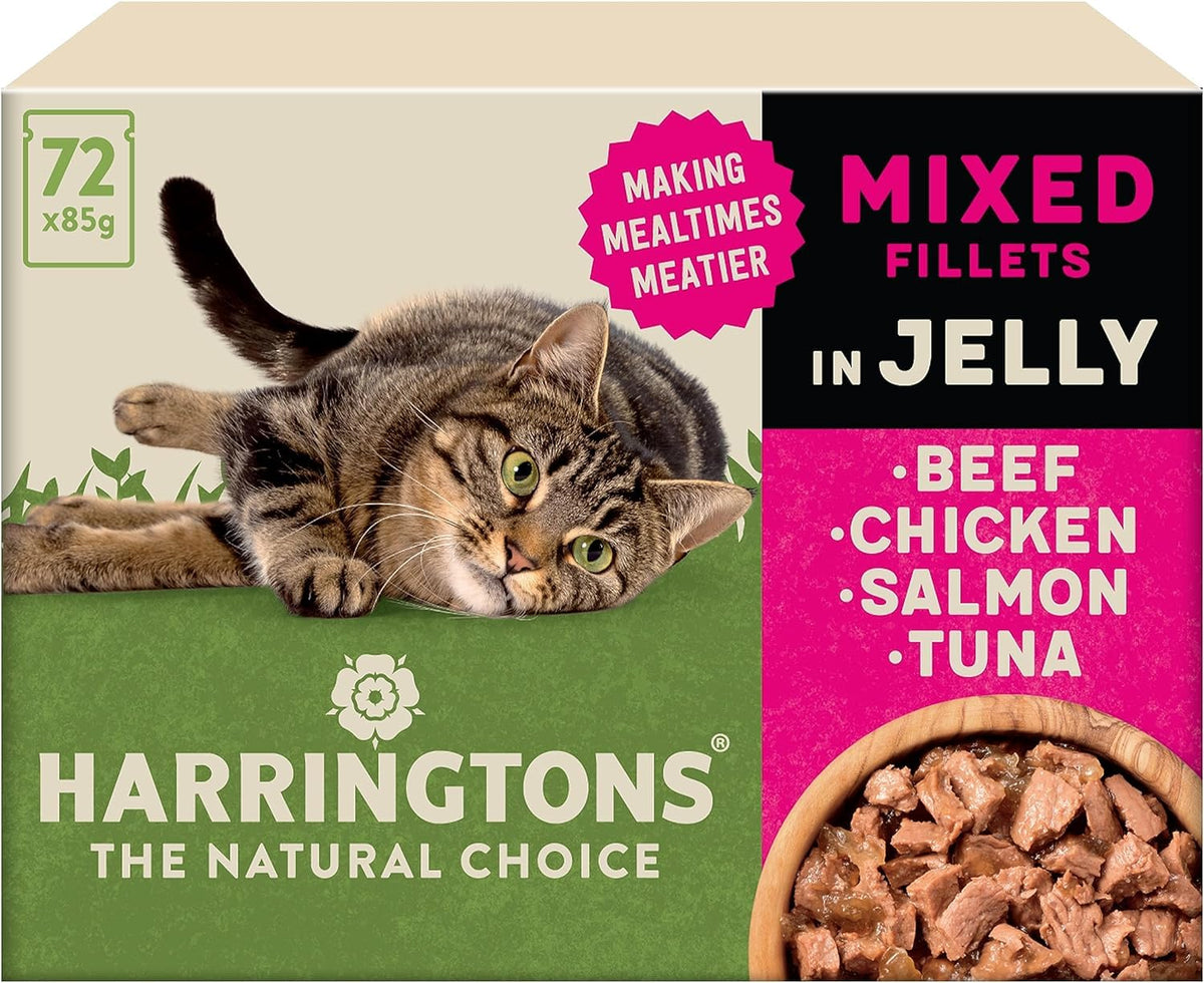 Harringtons Complete Wet Adult Cat Food Pouch Mixed in Jelly Pack 40x85g