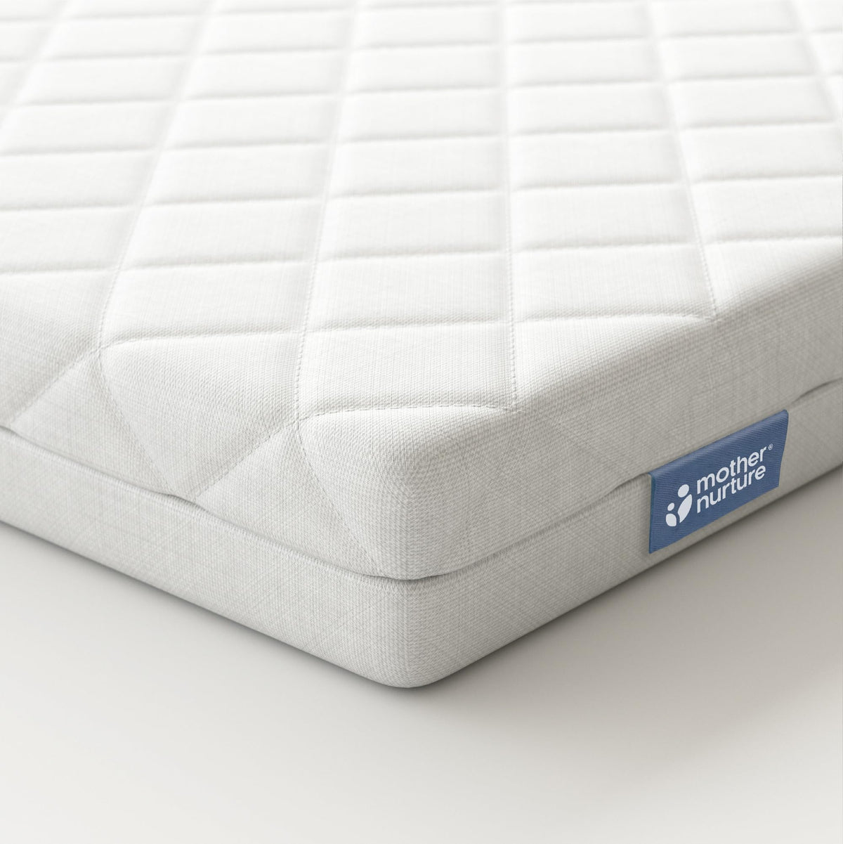 Mother Nurture Classic Eco Fibre Cot Bed Mattress - Hypoallergenic Easy Clean Quilted Cover, Reversible, Water Resistant, Baby Cot Mattress, Firm & Supportive, White, BSI Tested - Size 140x70 x10cm
