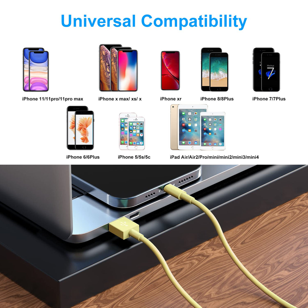 2 Pack Apple MFi Certified iPhone Charger Cable 2m, Apple Lightning to USB Cable Cord 2 metres Fast Charging A pple Phone Long Cable for iPhone13/12/12 mini/ 11/11Pro/Max/X/XS/XR/XS Max/8/7/6/iPad