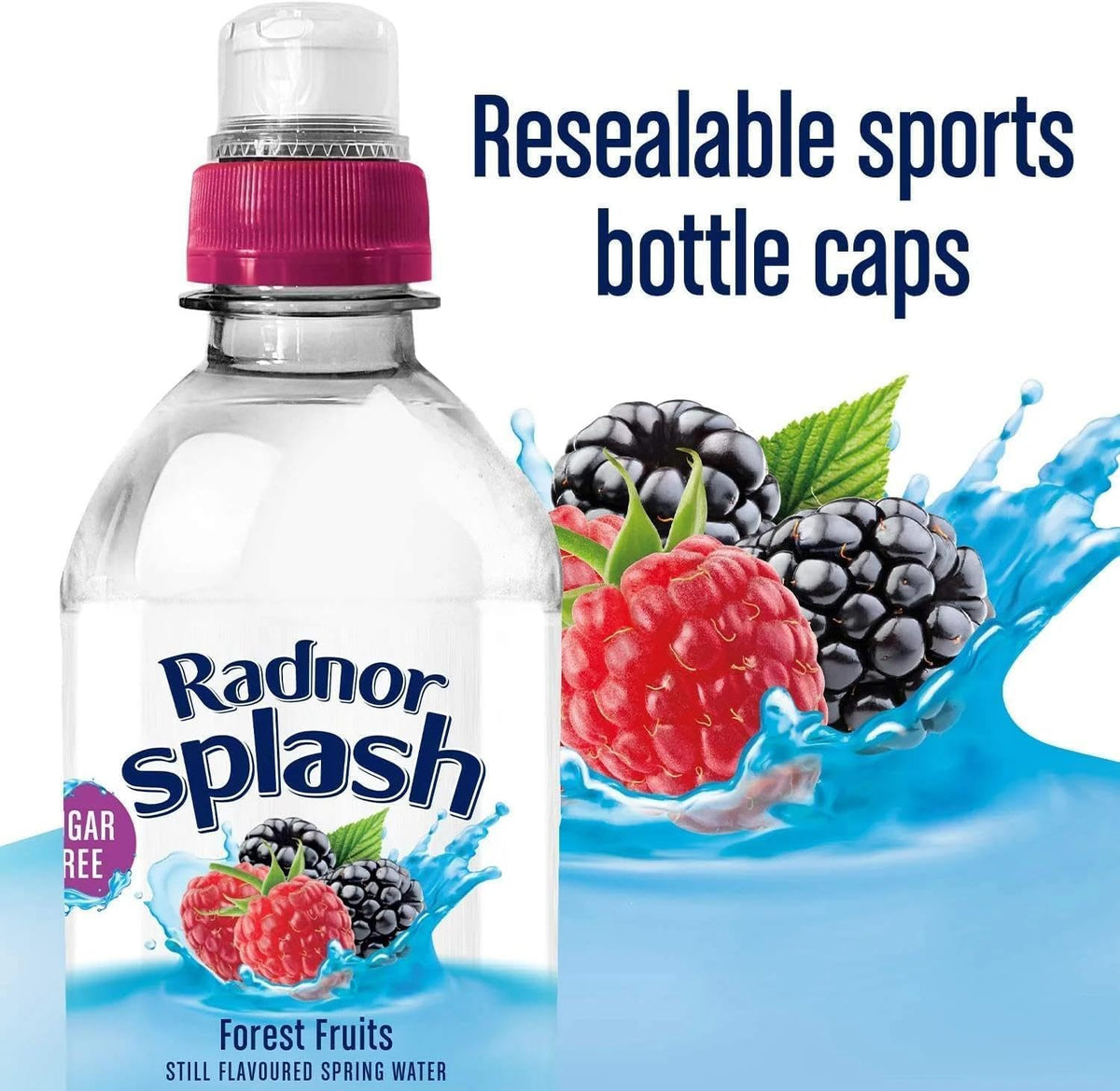 Radnor Splash Flavoured Water Sugar Free 500ml - Pack of 24 (Strawberry)